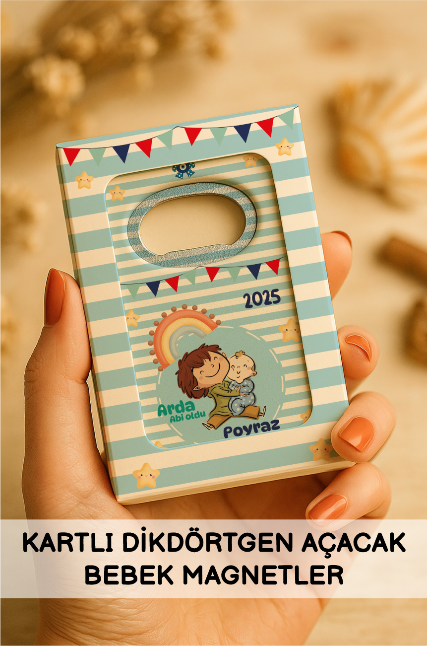 Kutulu Dikdörtgen Açacak Bebek Magnetleri