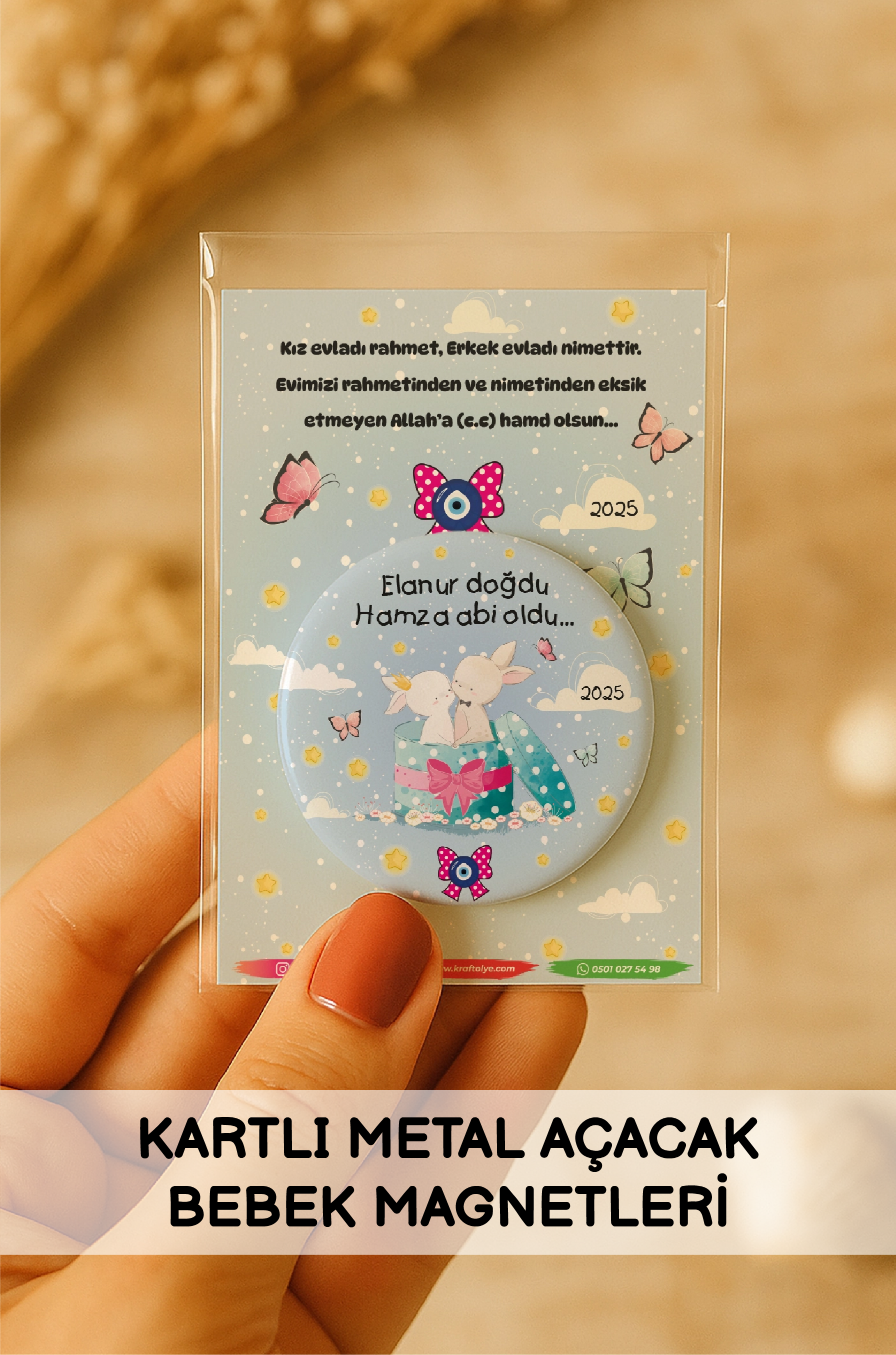 Kartlı Metal Açacak Bebek Magnetleri