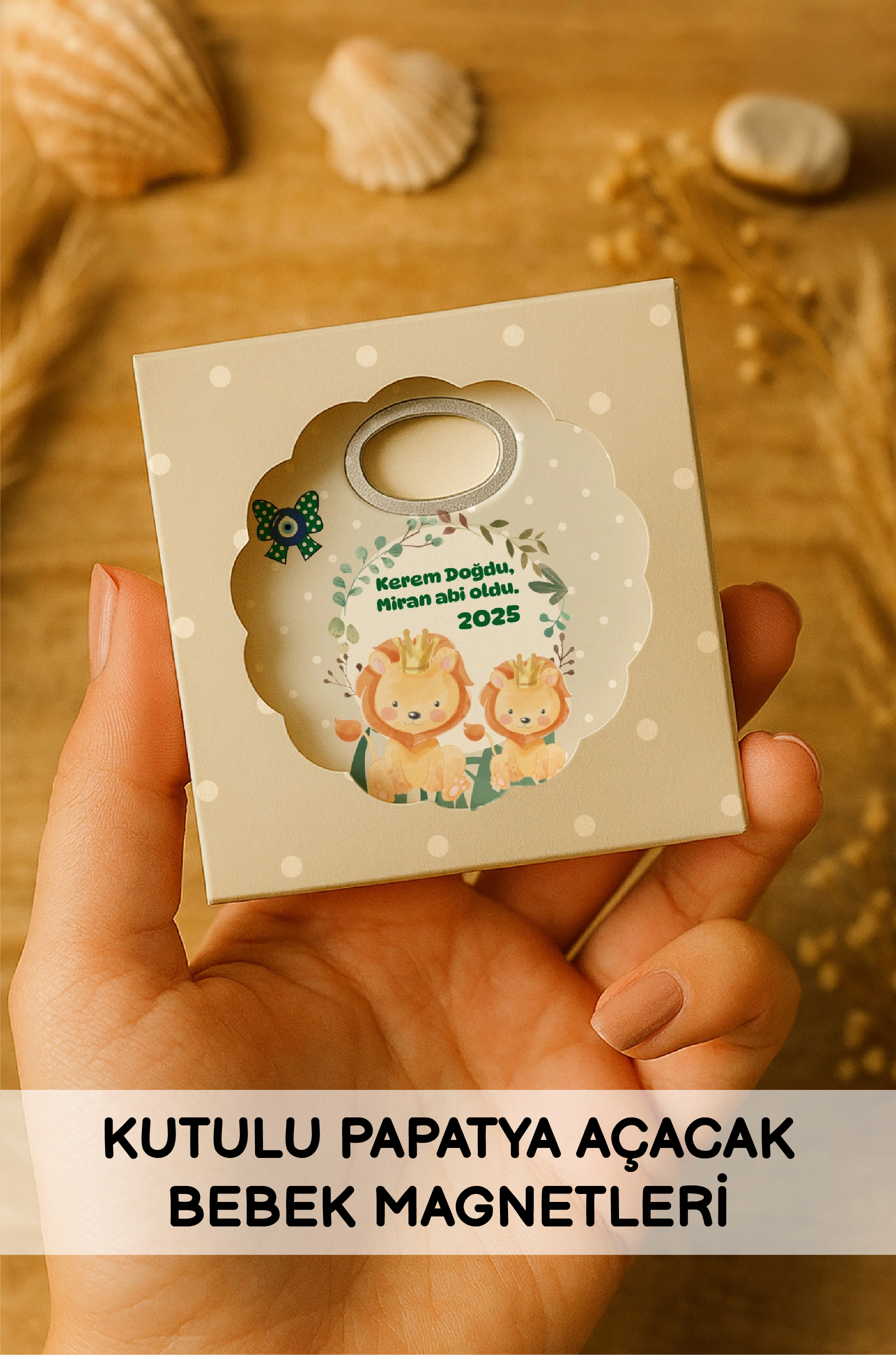 Kutulu Papatya Açacak Bebek Magnetleri