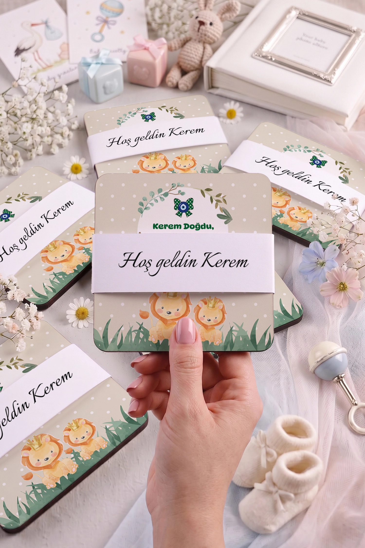 Abi Erkek Kardeş Temalı Ahşap Bardak Altlığı