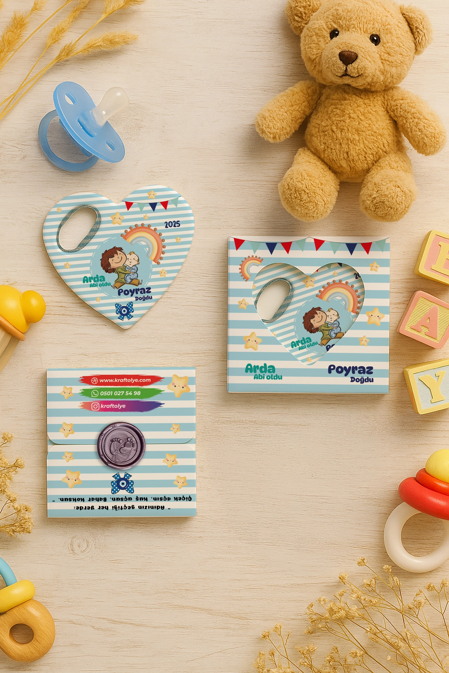 Abi Erkek Kardeş Temalı Mühürlü Kalp Açacak Magnet