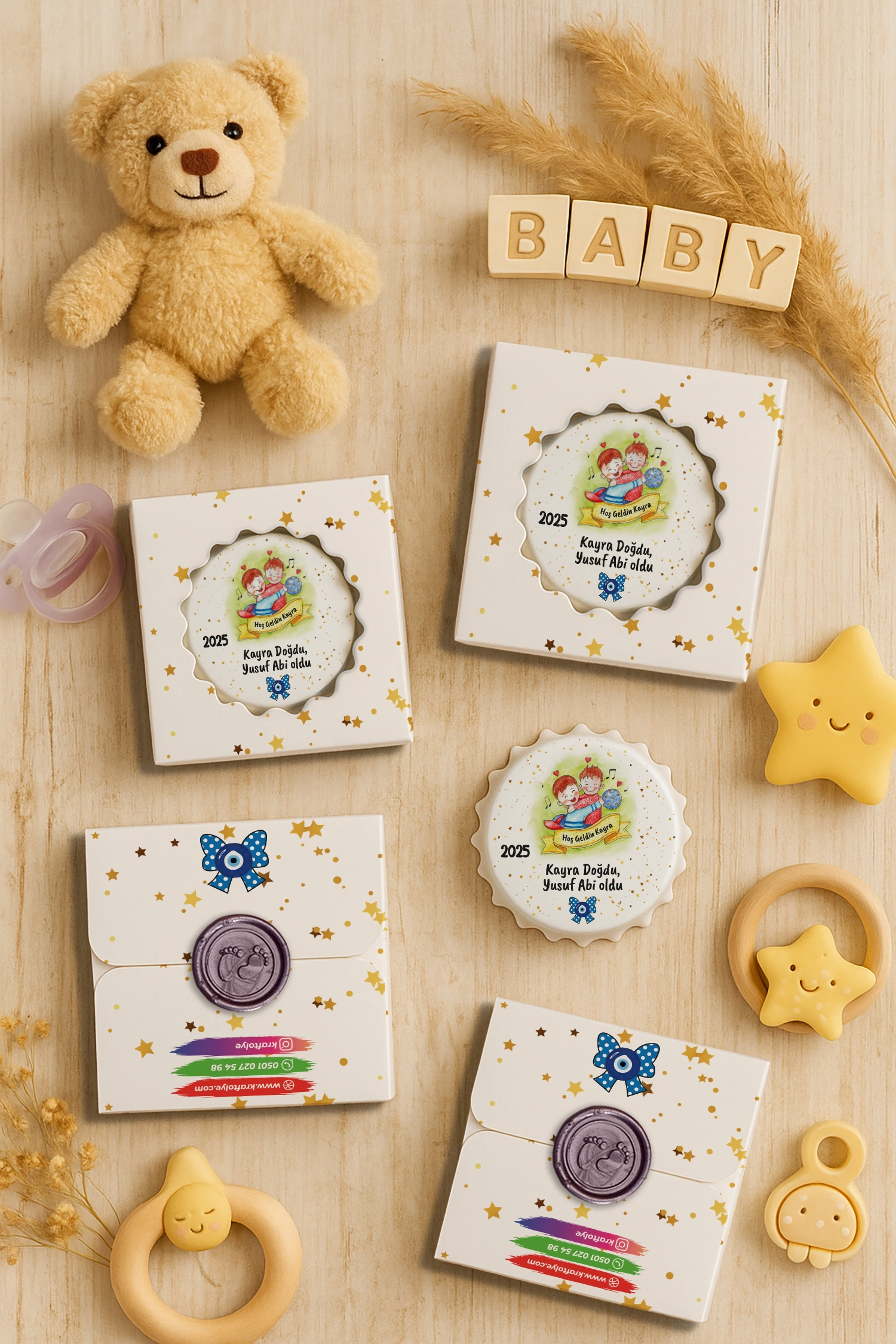 Abi Erkek Kardeş Temalı Mühürlü Kapak Açacak Magnet