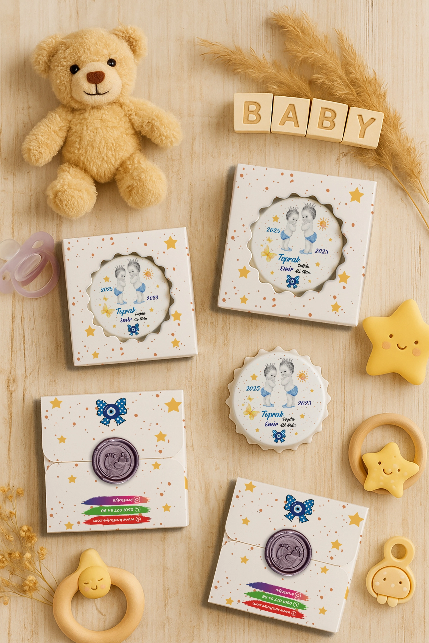 Abi Erkek Kardeş Temalı Mühürlü Kapak Açacak Magnet