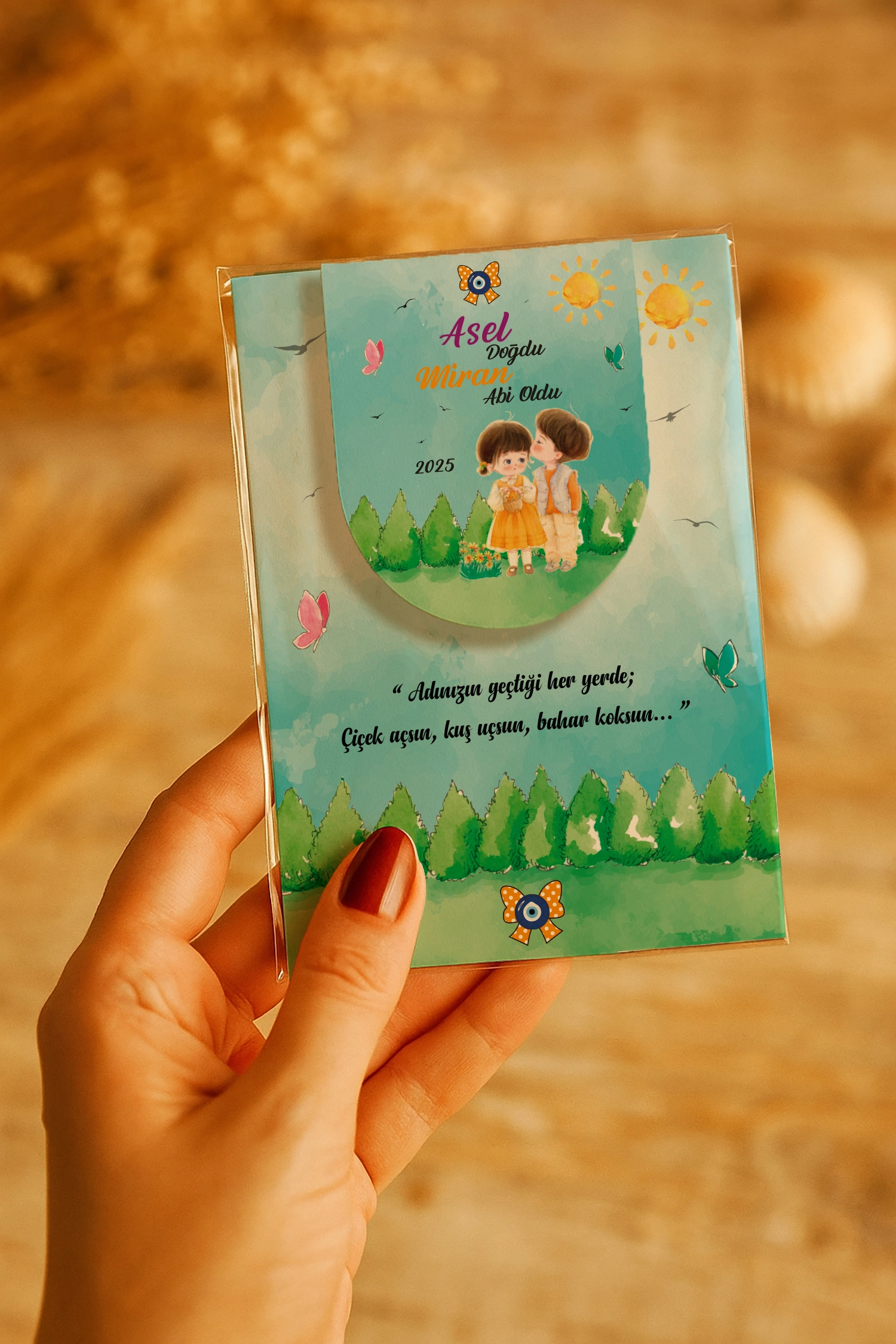Abi Kız Kardeş Temalı Kitap Ayracı