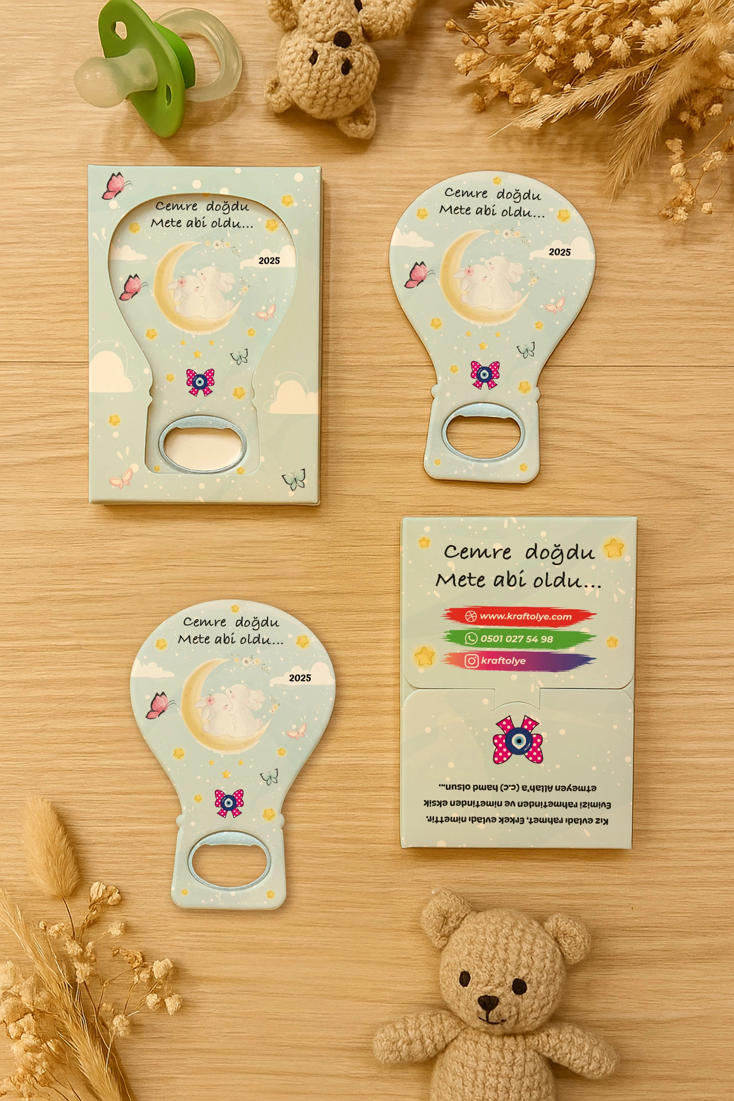 Abi Kız Kardeş Temalı Kutulu Balon Açacak Magnet