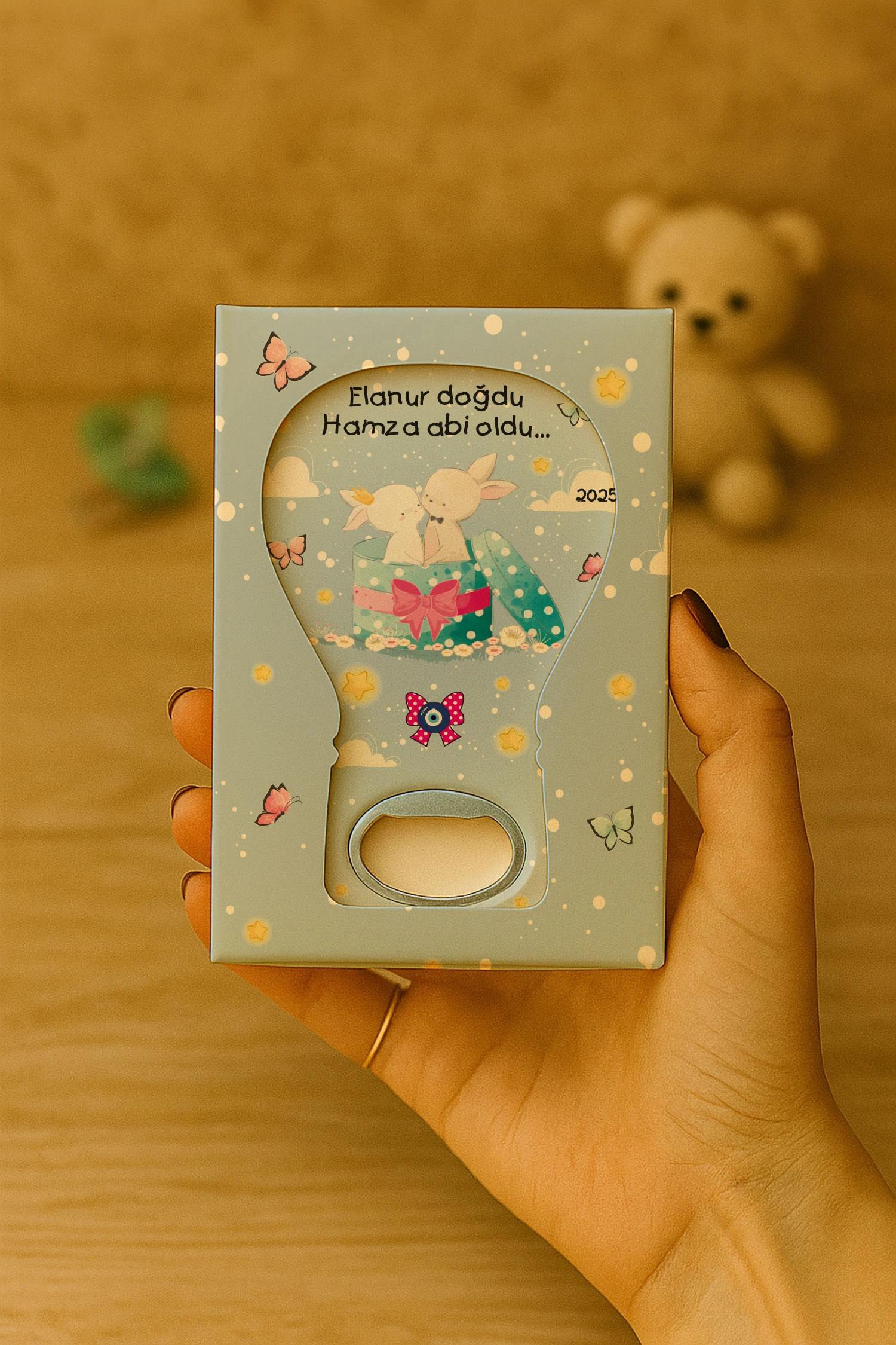 Abi Kız Kardeş Temalı Mühürlü Balon Açacak Magnet