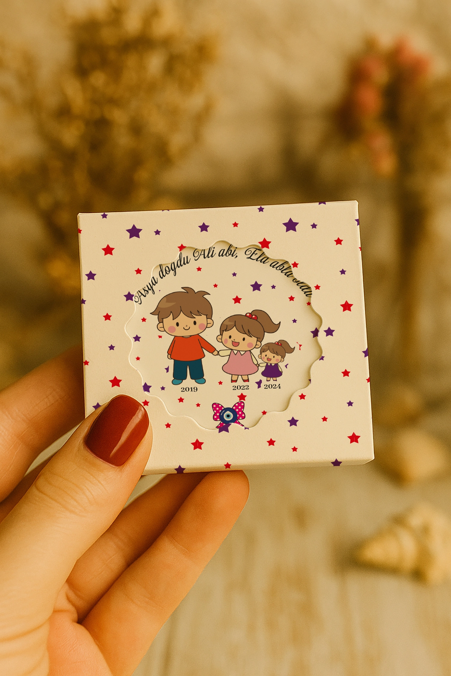 Abi Kız Kardeş Temalı Mühürlü Kapak Açacak Magnet