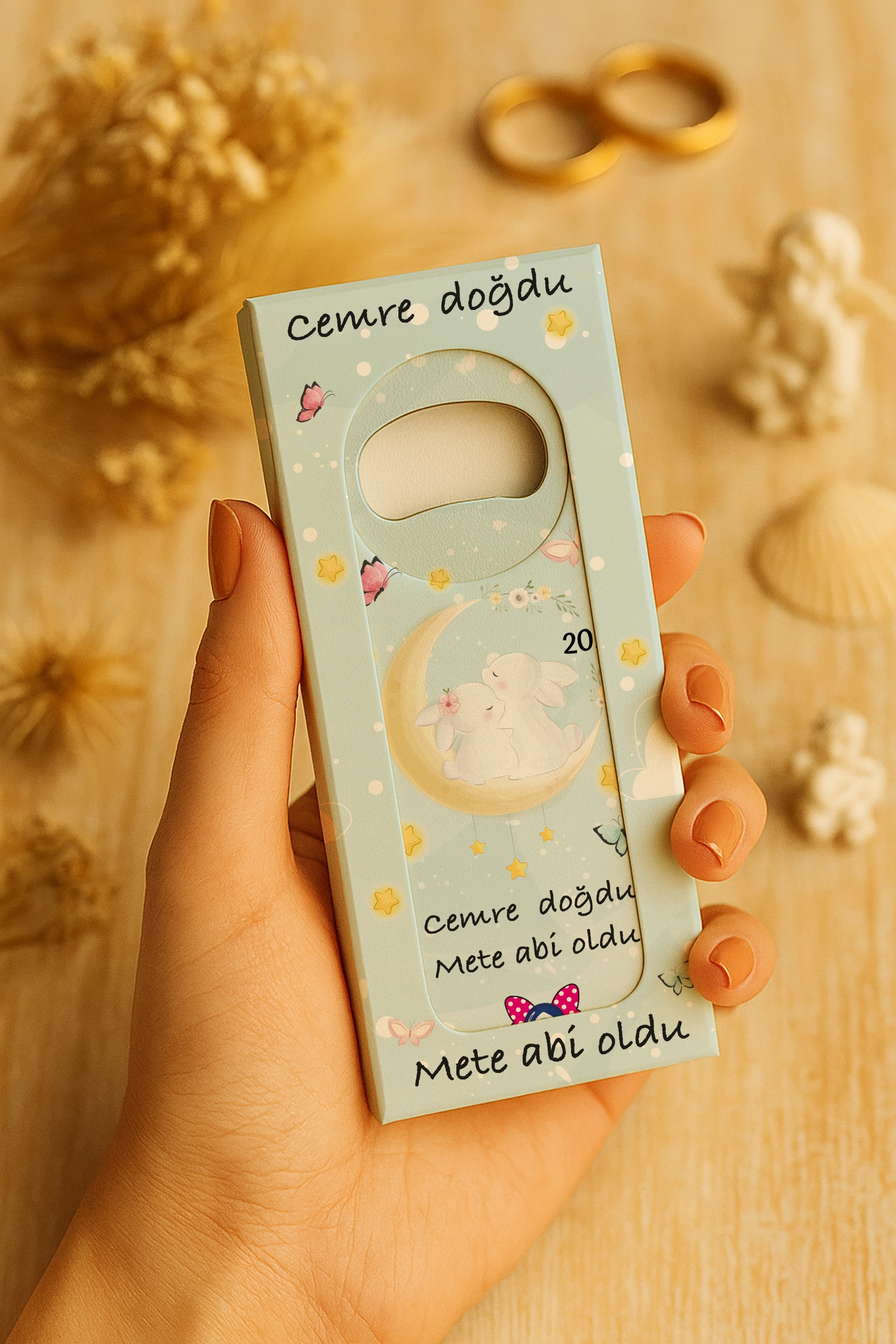 Abi Kız Kardeş Temalı Mühürlü Uzun Açacak Magnet