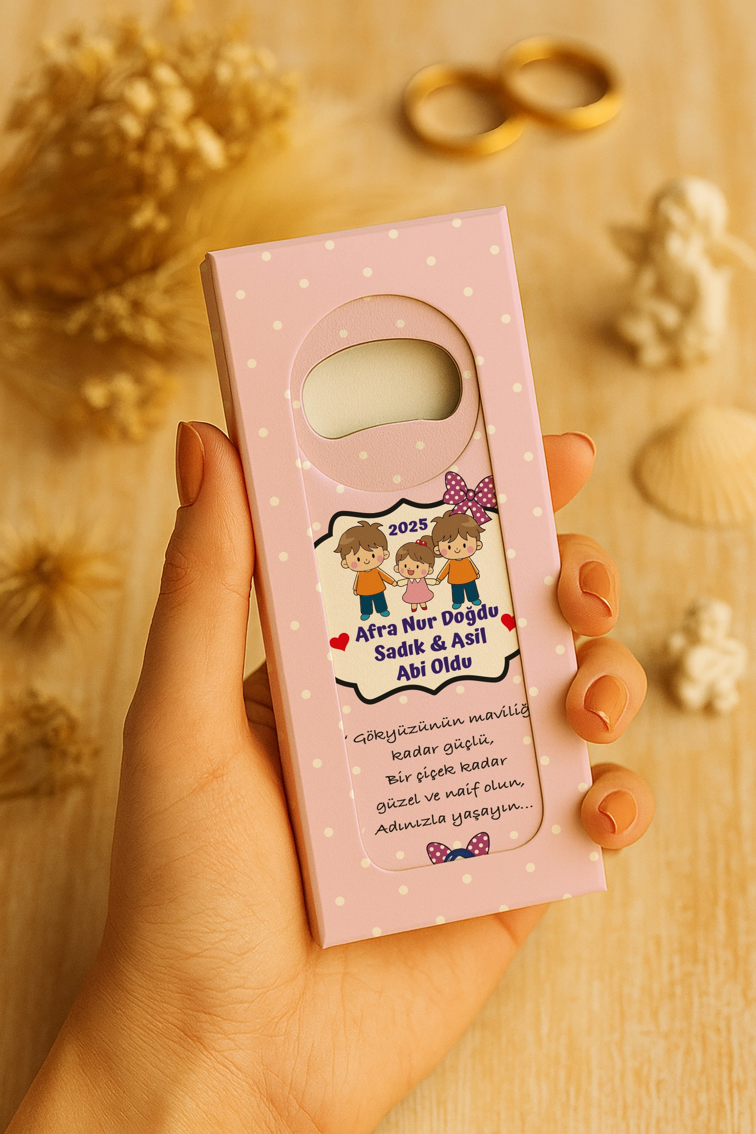Abi Kız Kardeş Temalı Mühürlü Uzun Açacak Magnet