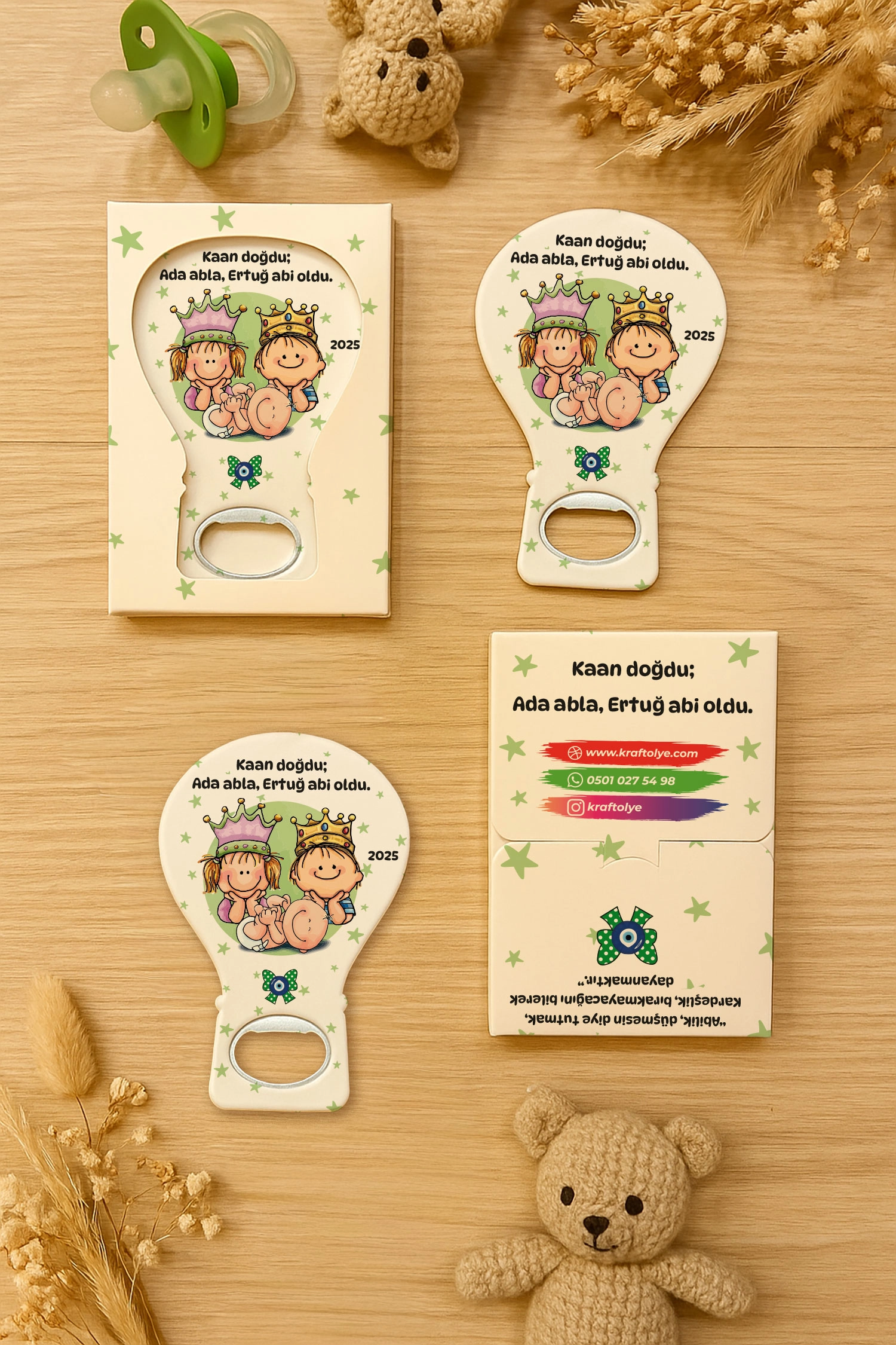 Abla Abi Erkek Kardeş Temalı Kutulu Balon Açacak Magnet