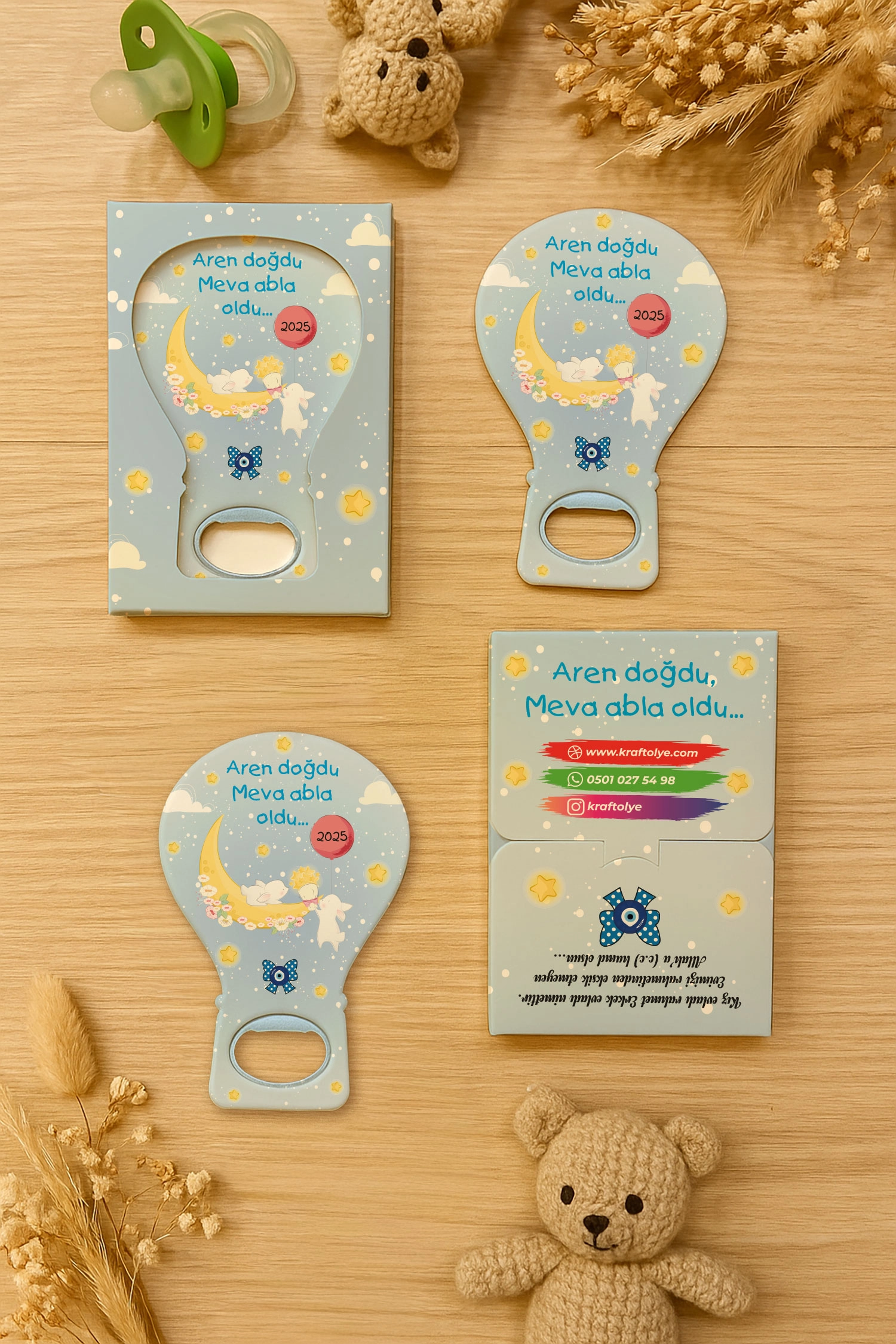 Abla Erkek Kardeş Temalı Kutulu Balon Açacak Magnet