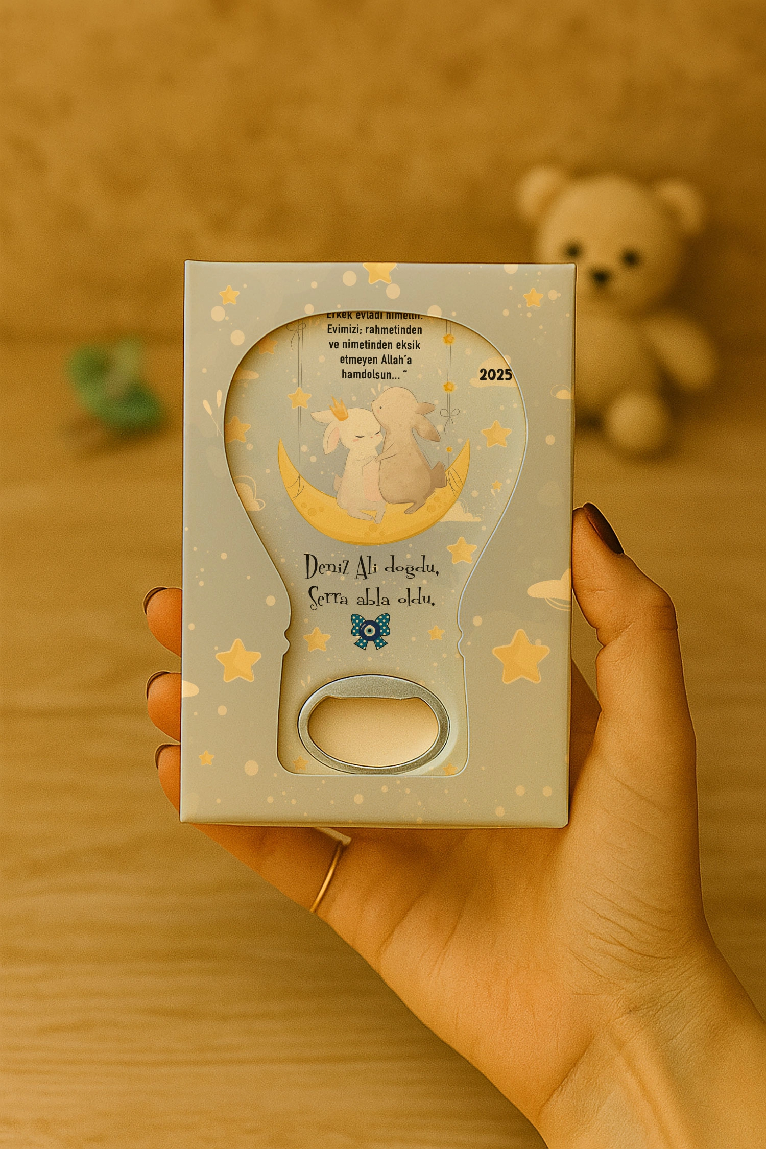 Abla Erkek Kardeş Temalı Kutulu Balon Açacak Magnet