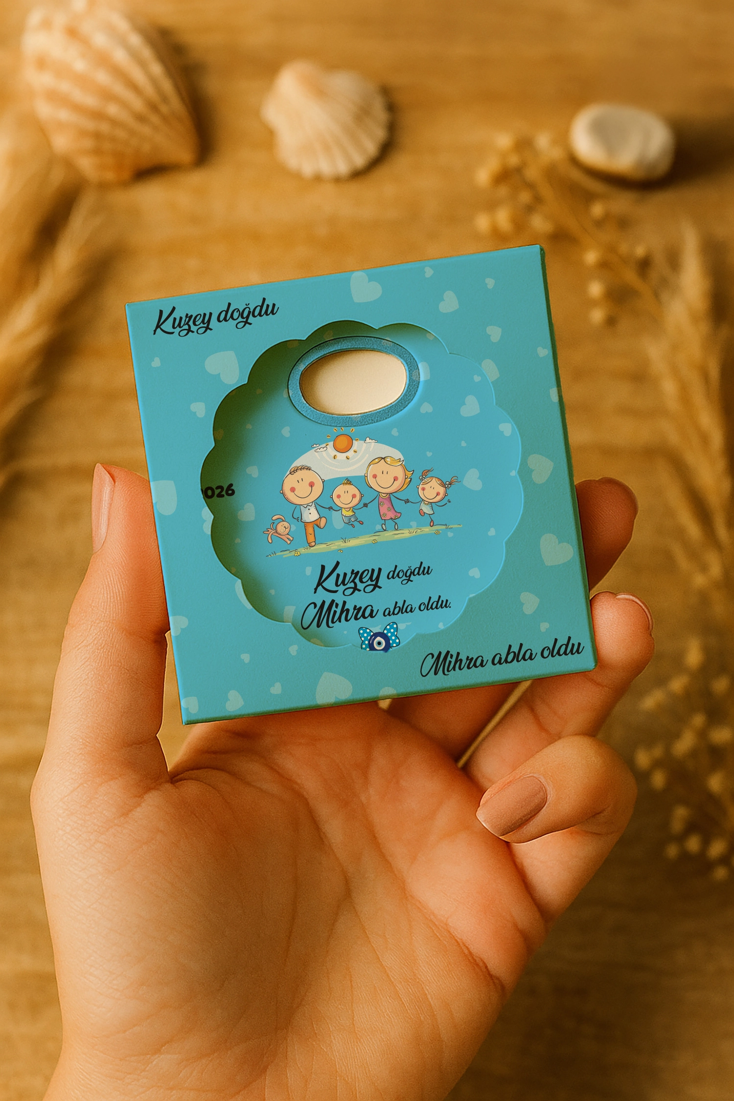 Abla Erkek Kardeş Temalı Mühürlü Papatya Açacak Magnet