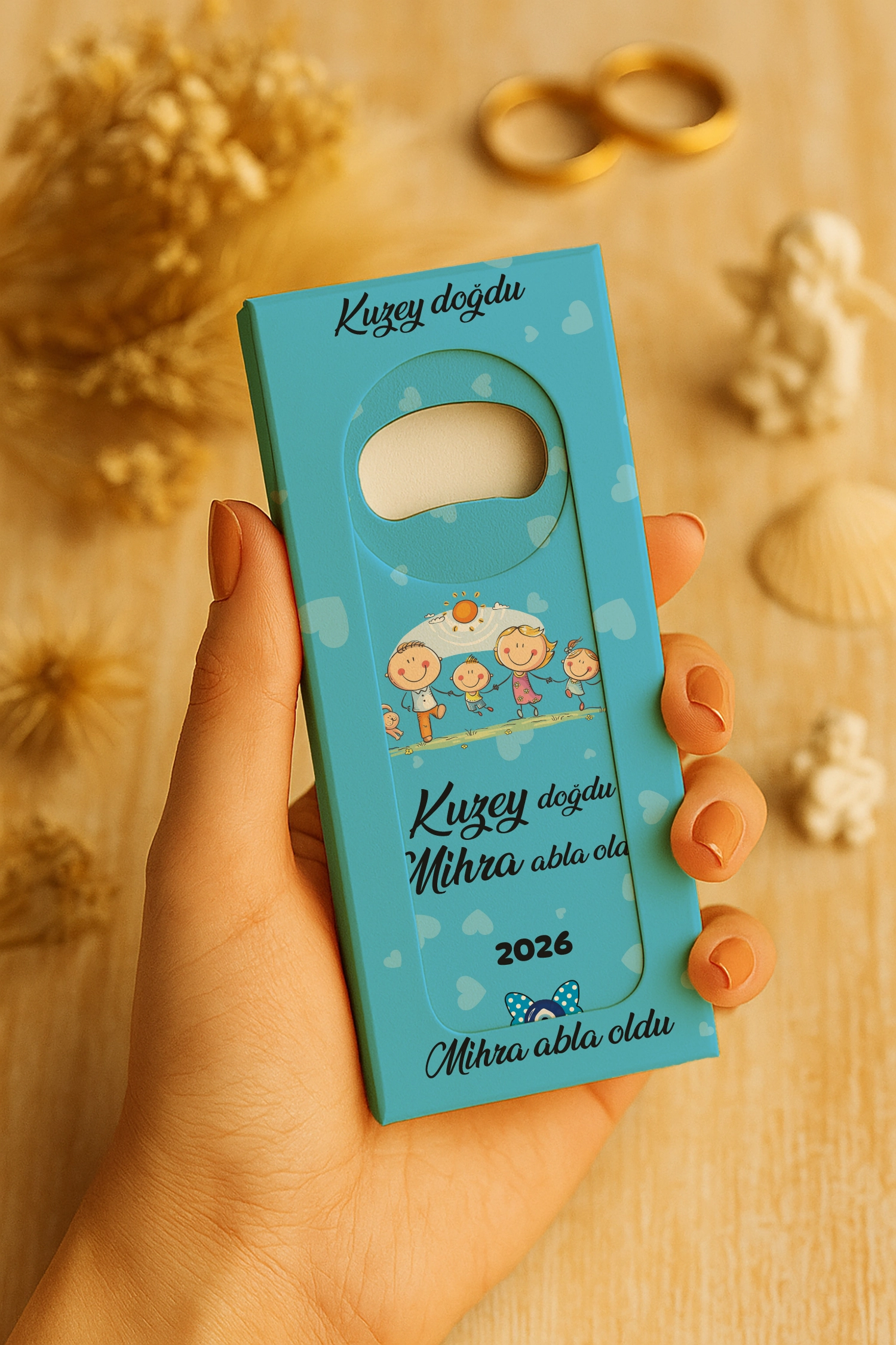 Abla Erkek Kardeş Temalı Kutulu Uzun Açacak Magnet