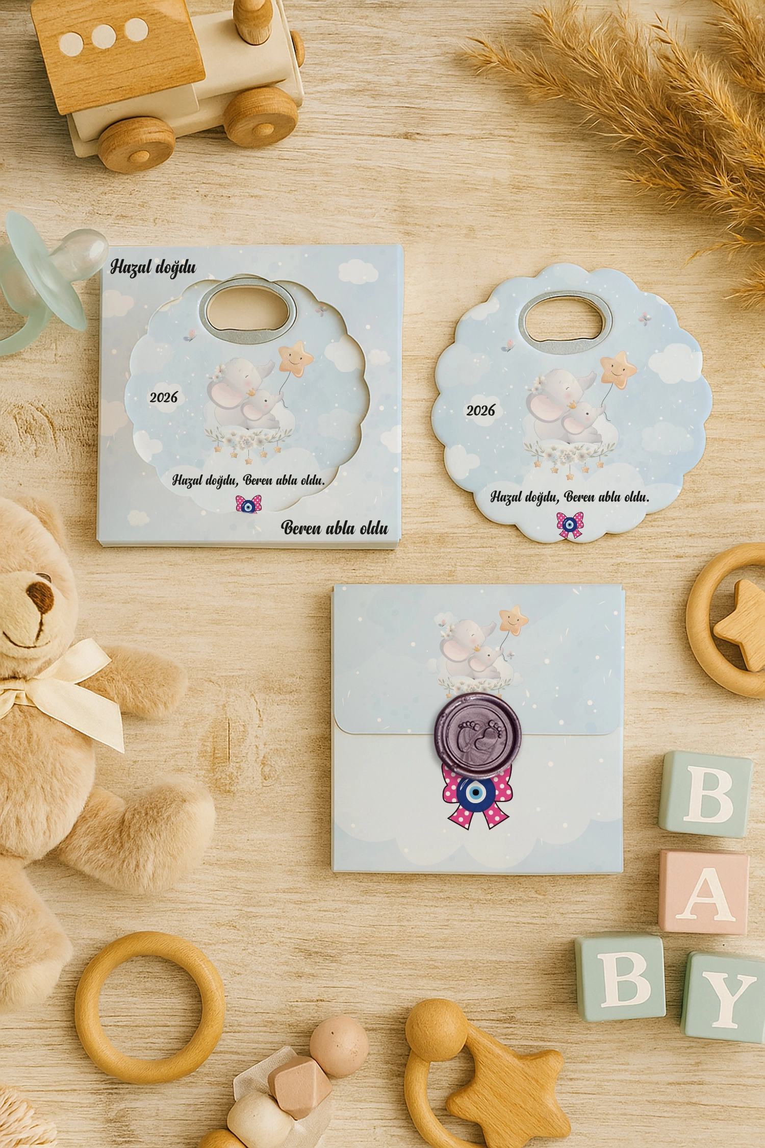 Abla Kız Kardeş Temalı Mühürlü Papatya Açacak Magnet
