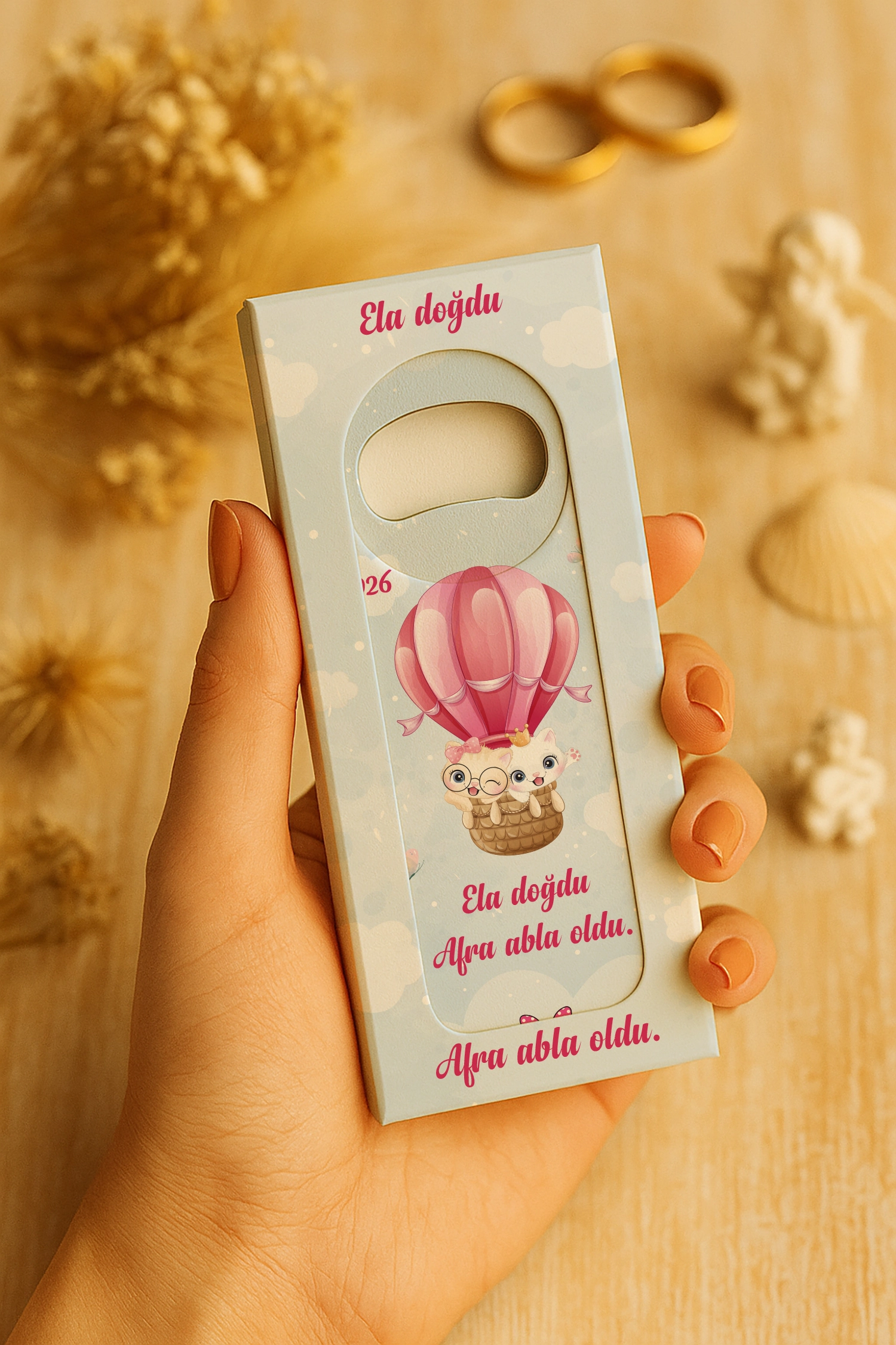 Abla Kız Kardeş Temalı Kutulu Uzun Açacak Magnet