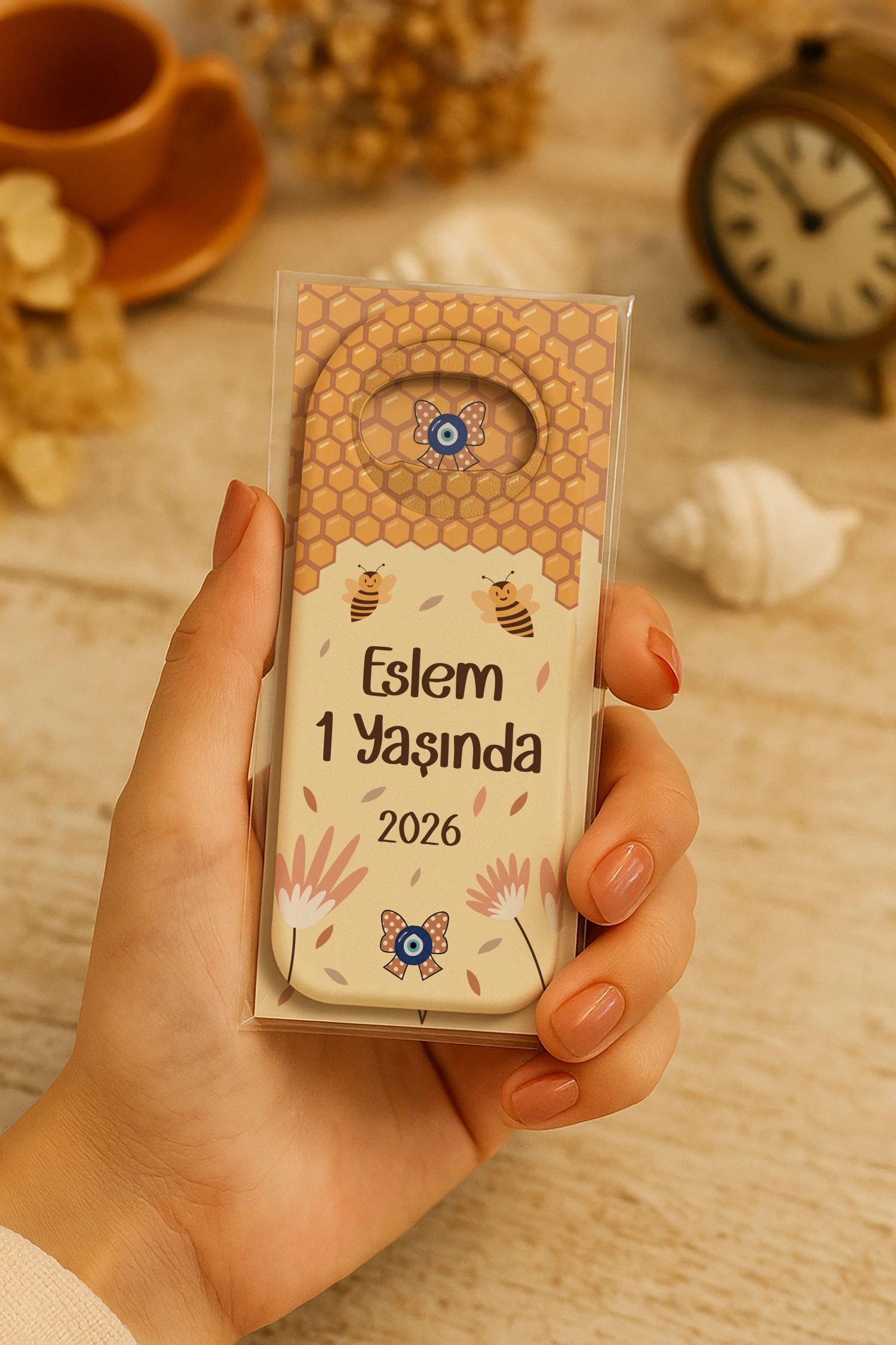 Arı Temalı Kartlı Açacak Uzun Magnet