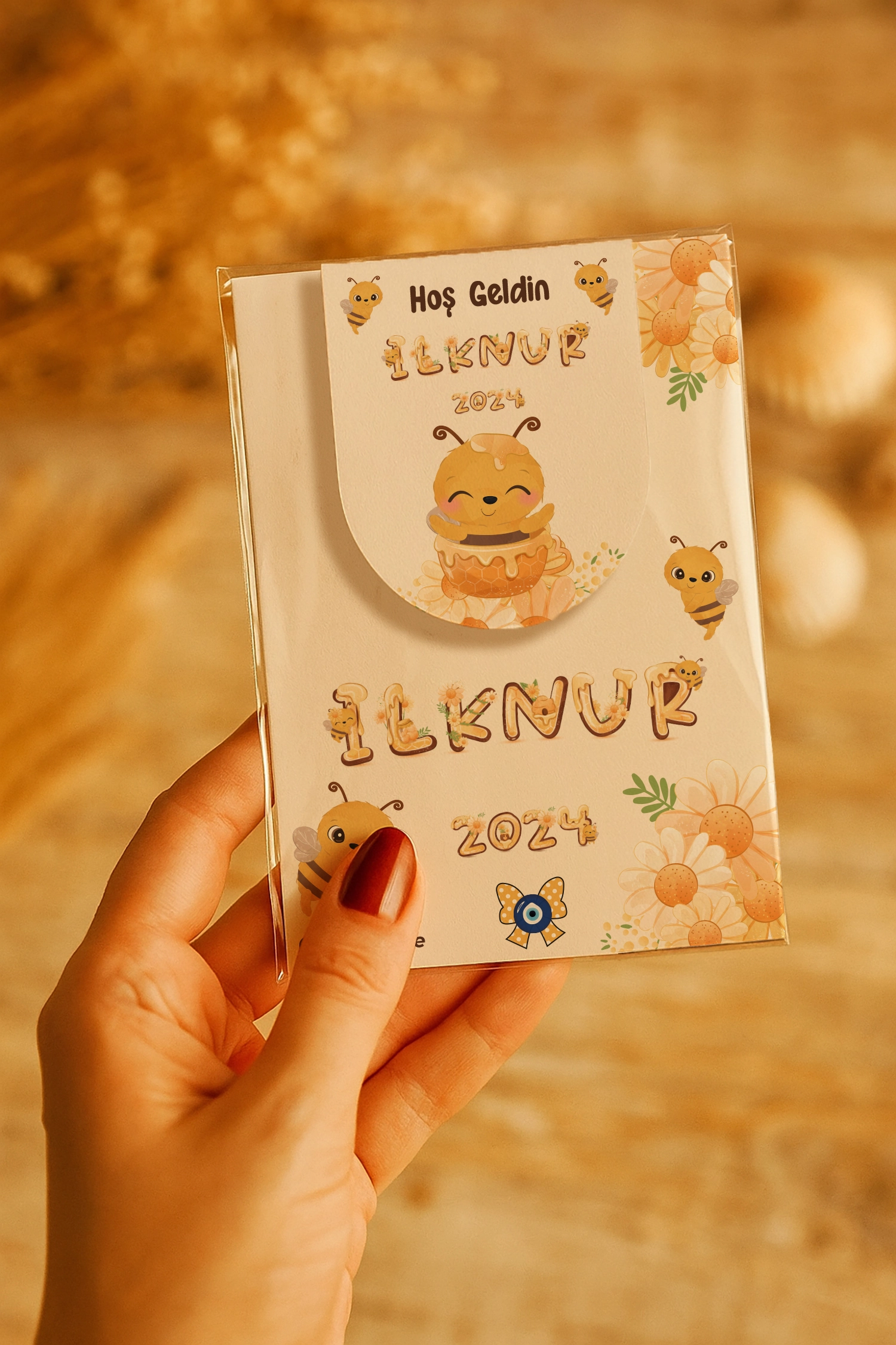 Arı Temalı Kitap Ayracı