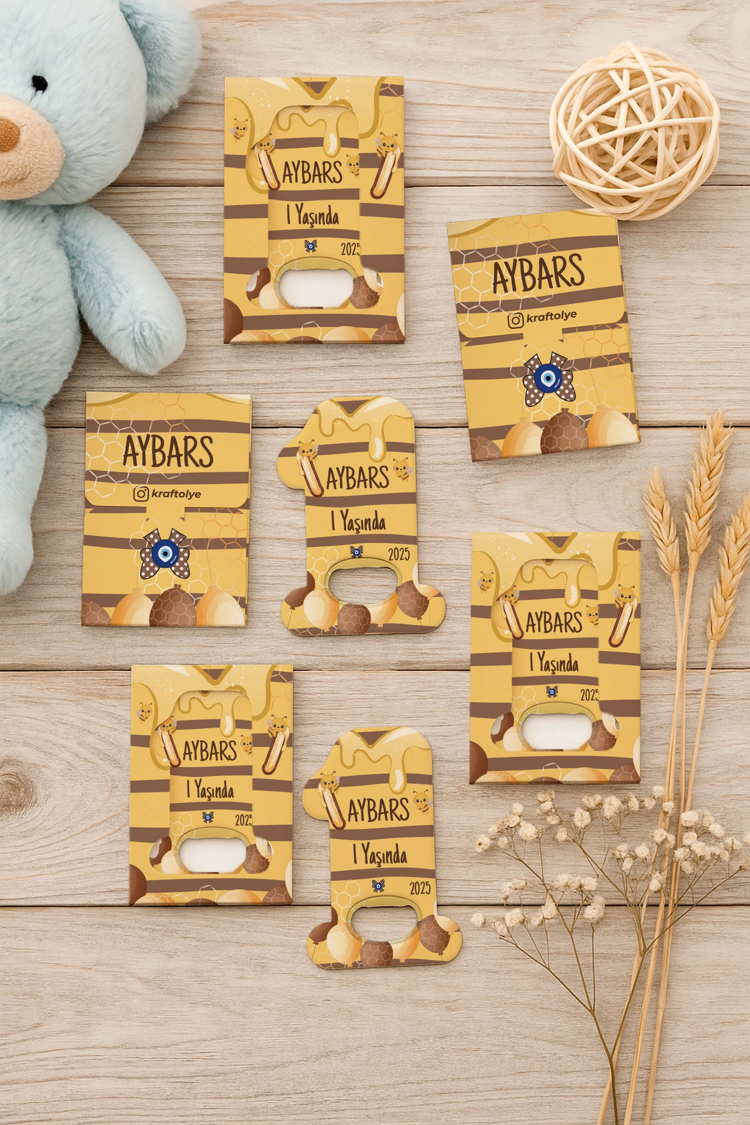 Arı Temalı Kutulu 1 Yaş Açacak Magnet