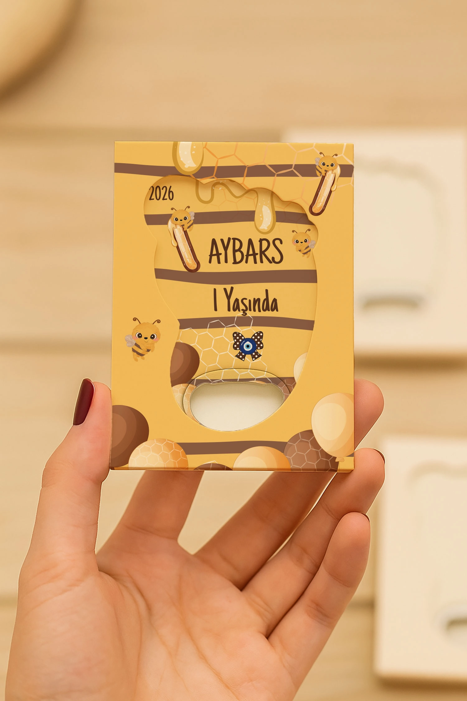 Arı Temalı Mühürlü Kutulu Ayak İzi Açacak Magnet