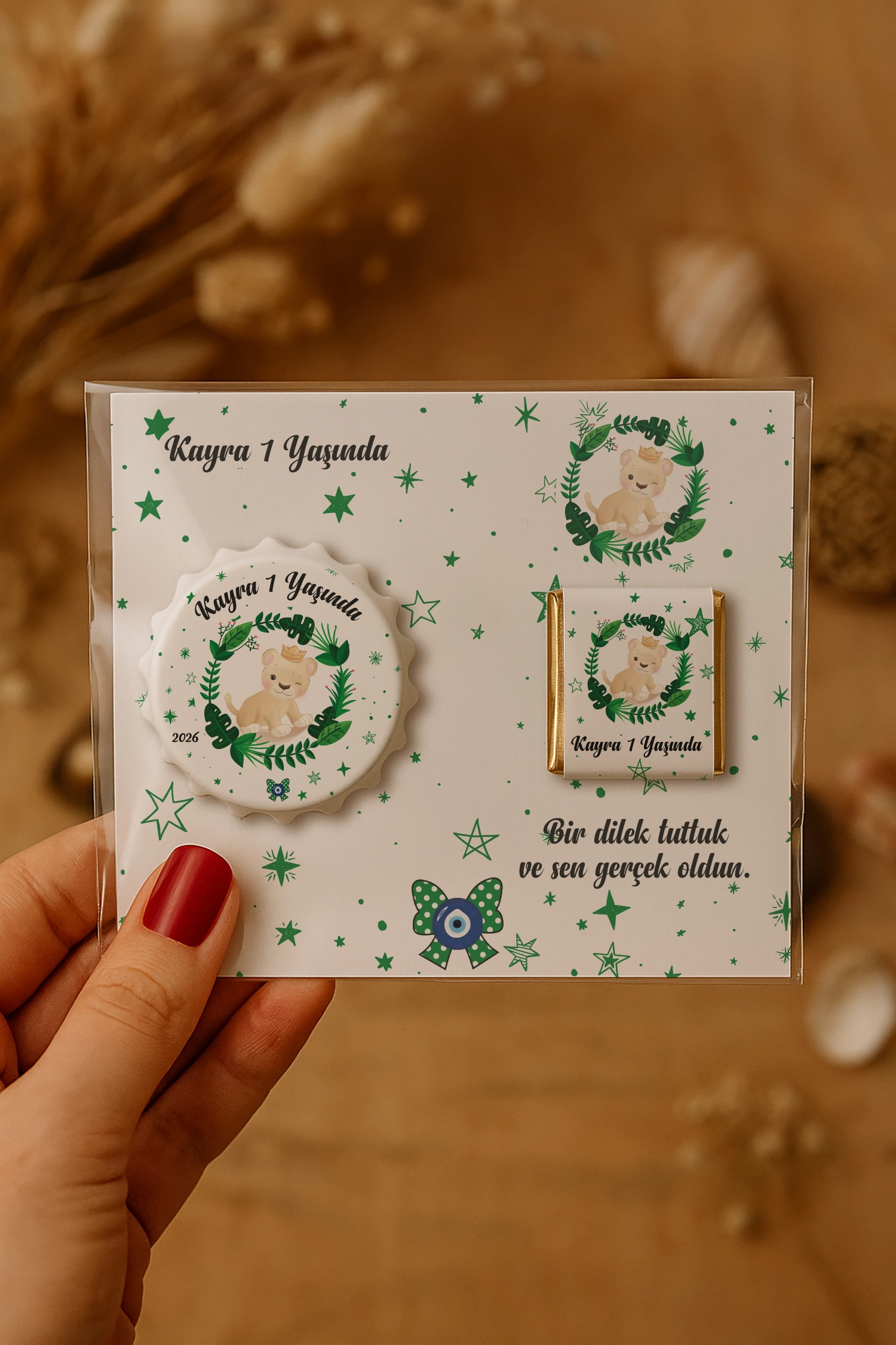 Aslan Temalı Çikolatalı Kapak Açacak Magnet