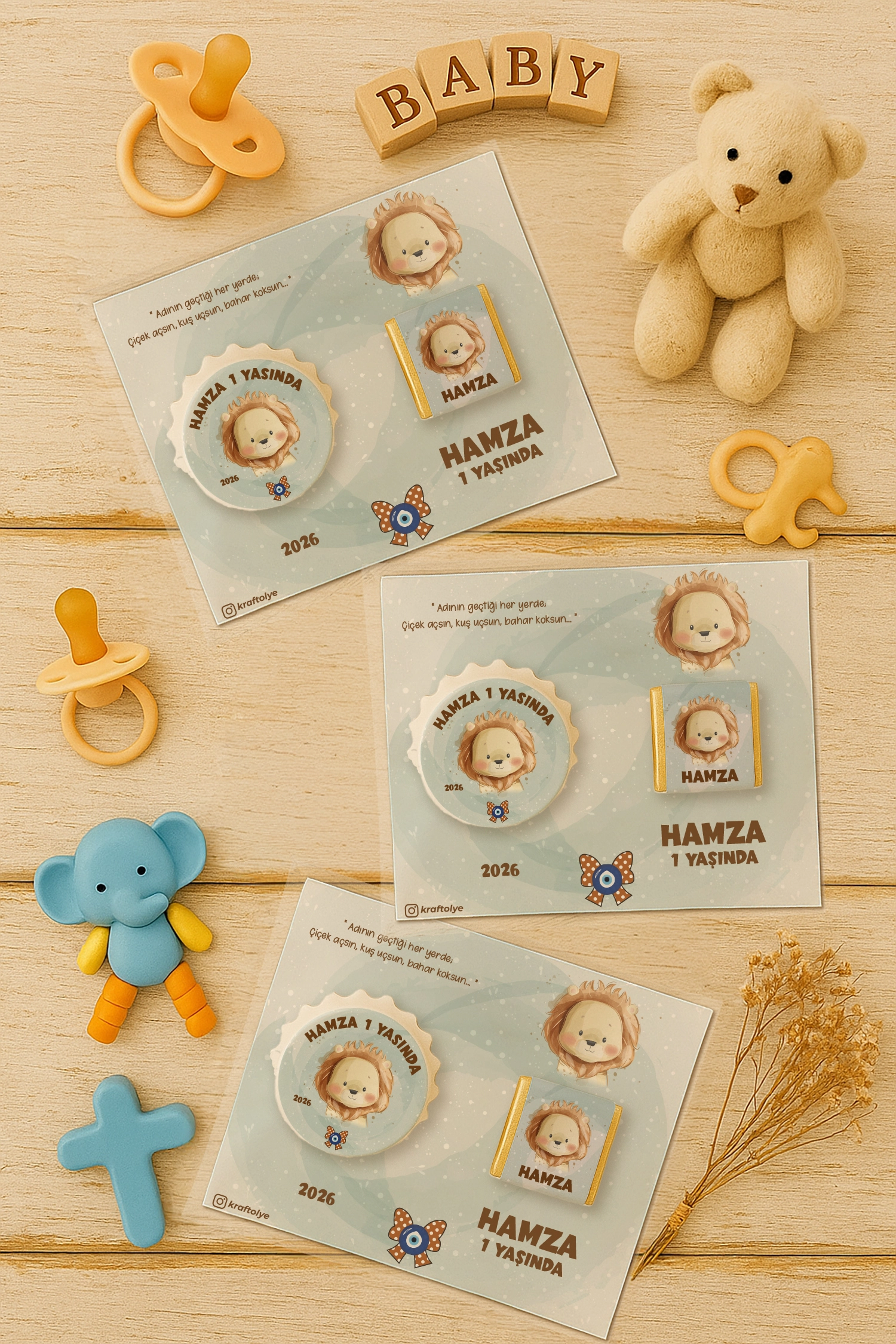 Aslan Temalı Çikolatalı Kapak Açacak Magnet