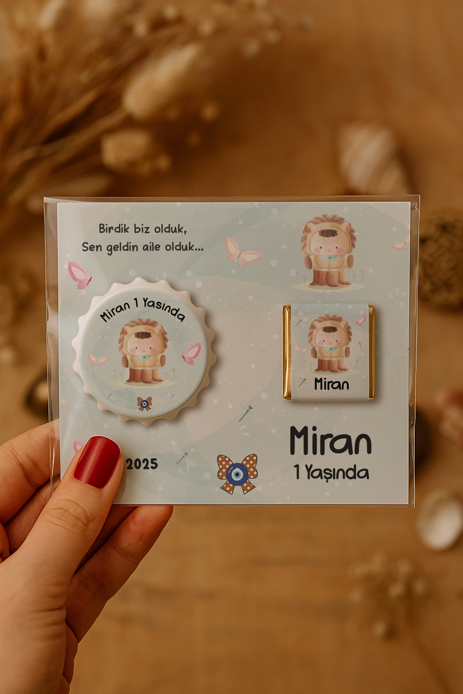 Aslan Temalı Çikolatalı Kapak Açacak Magnet