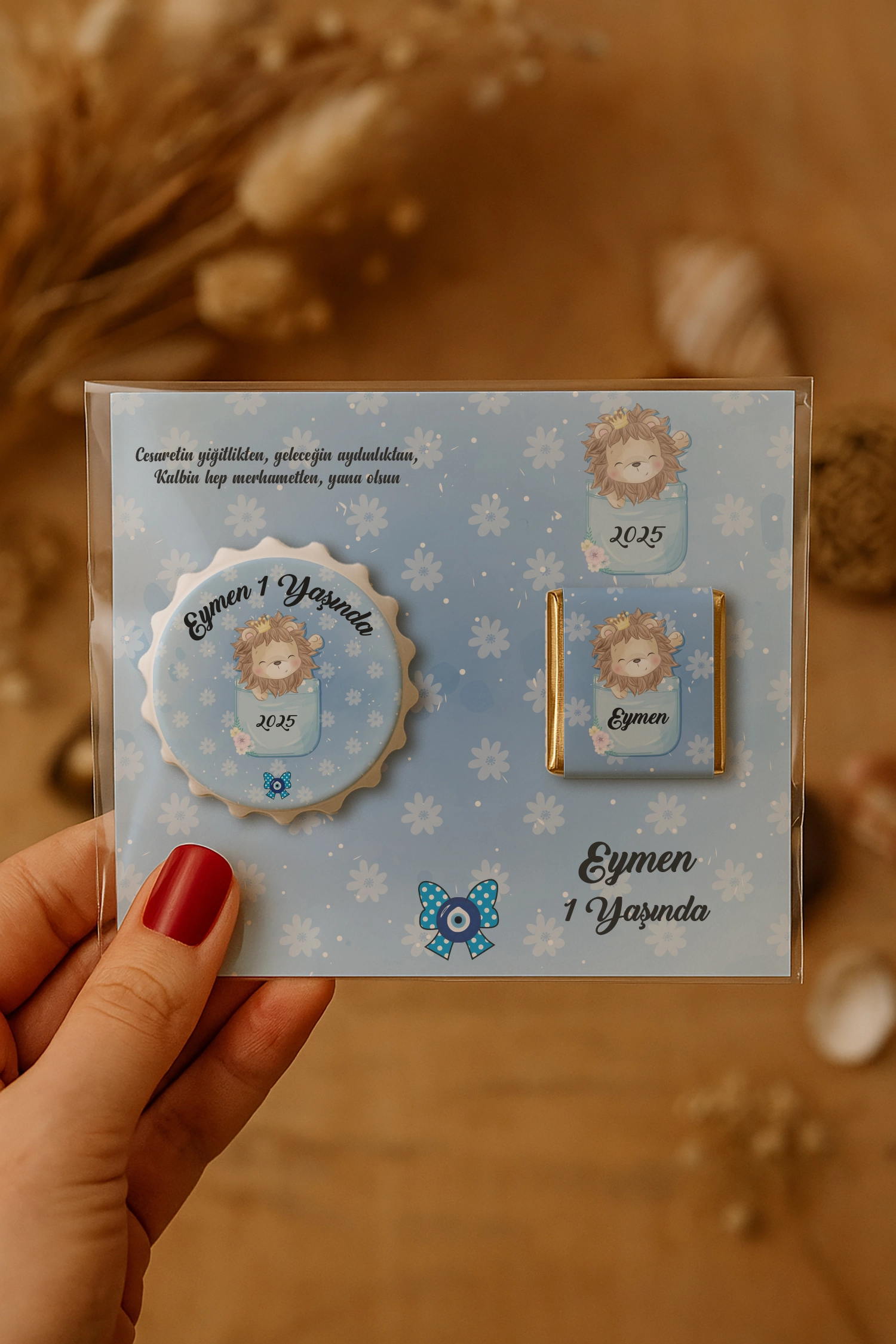 Aslan Temalı Çikolatalı Kapak Açacak Magnet