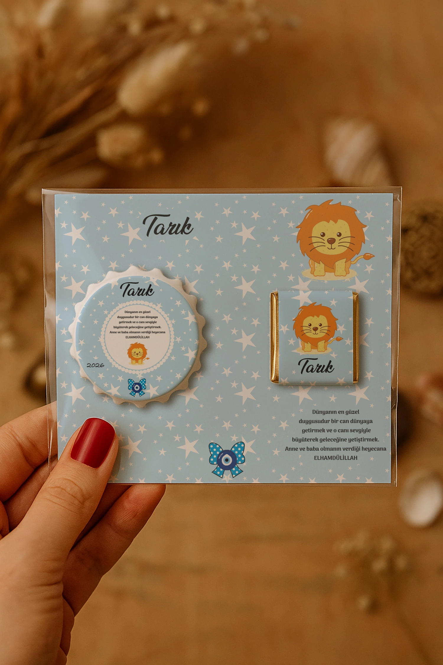 Aslan Temalı Çikolatalı Kapak Açacak Magnet