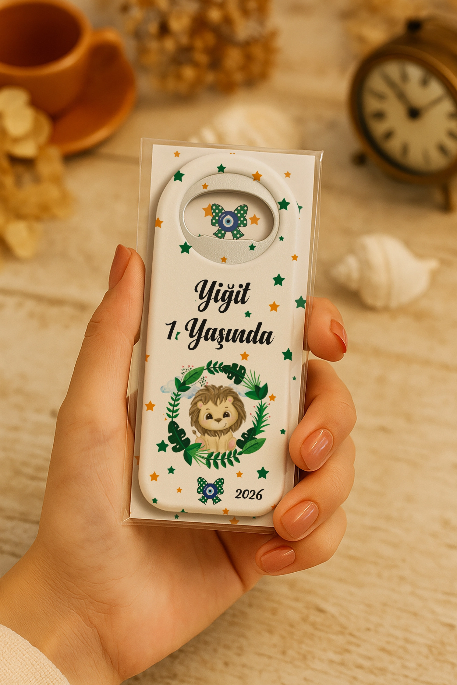 Aslan Temalı Kartlı Açacak Uzun Magnet