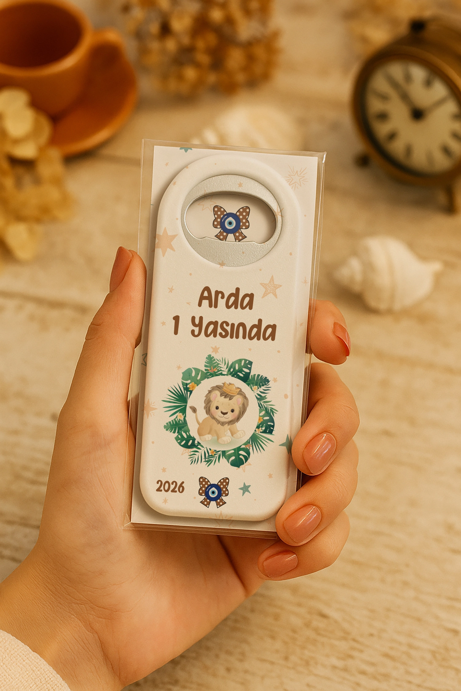 Aslan Temalı Kartlı Açacak Uzun Magnet