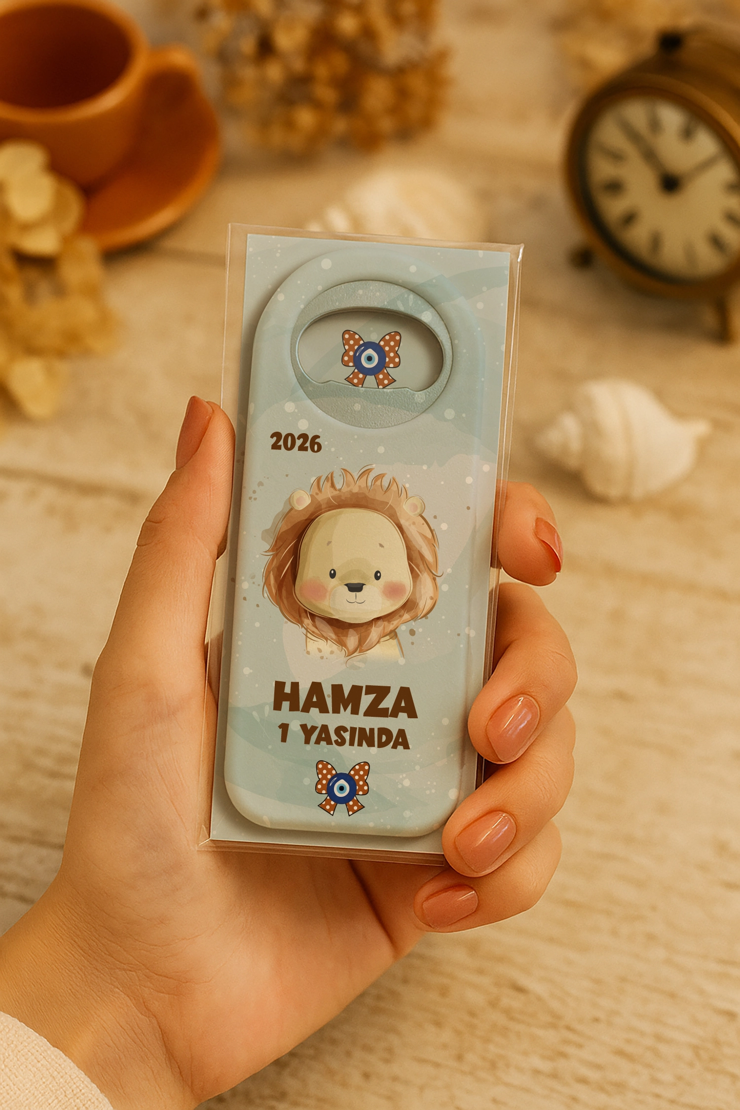 Aslan Temalı Kartlı Açacak Uzun Magnet