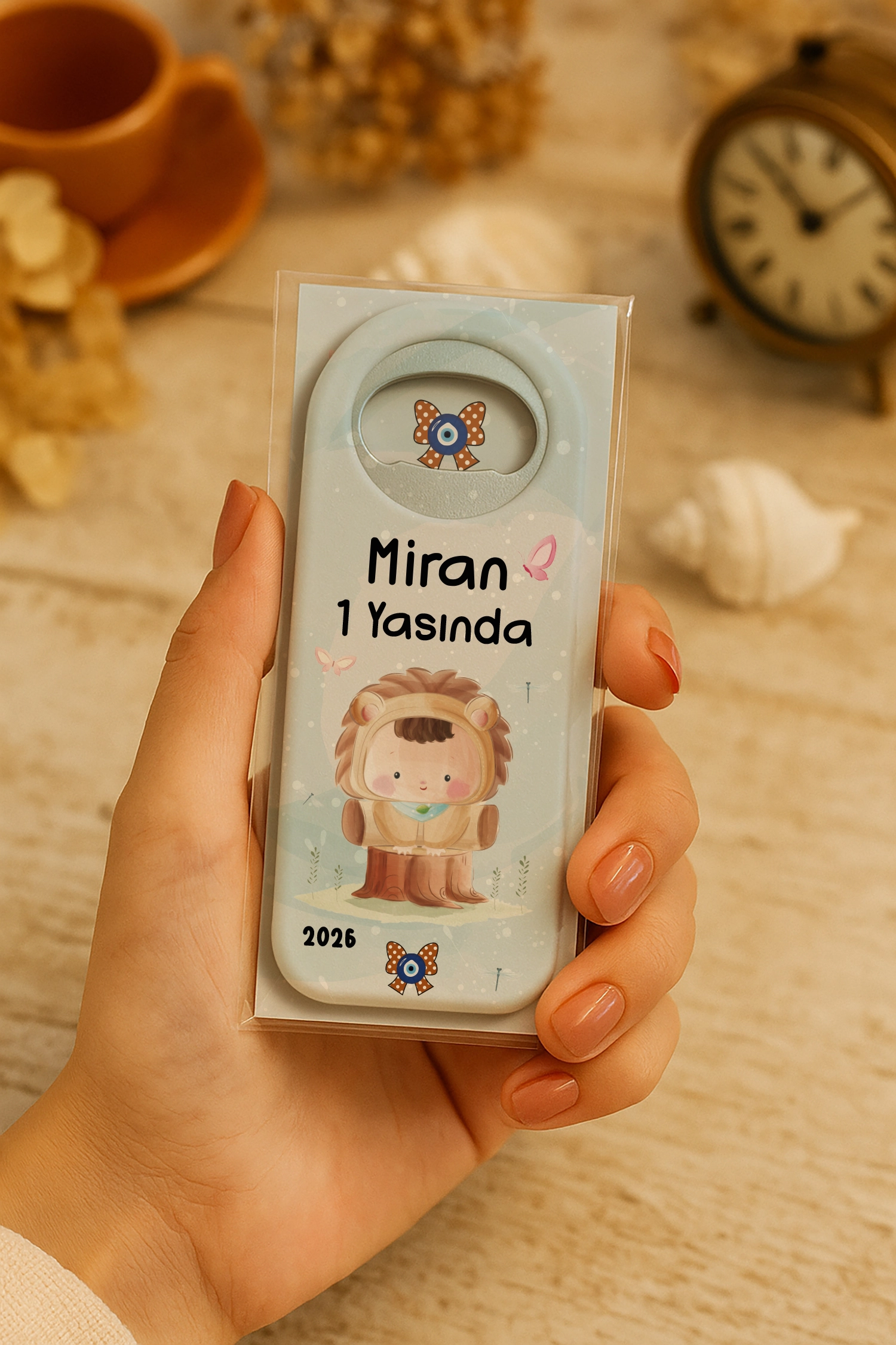 Aslan Temalı Kartlı Açacak Uzun Magnet