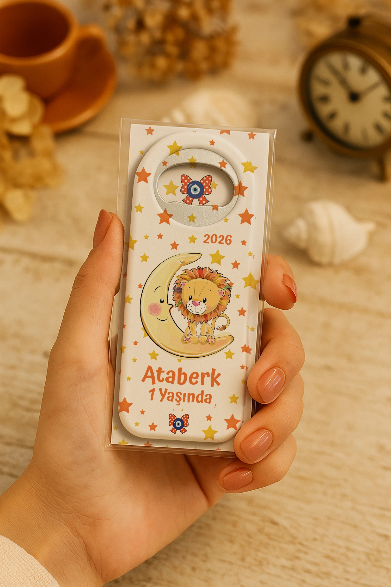 Aslan Temalı Kartlı Açacak Uzun Magnet