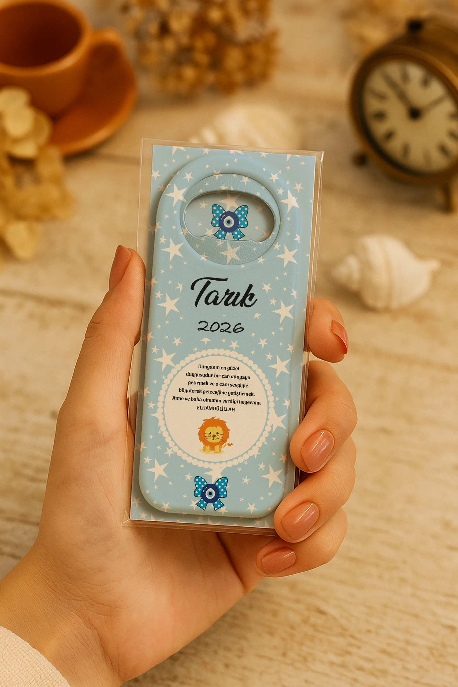 Aslan Temalı Kartlı Açacak Uzun Magnet