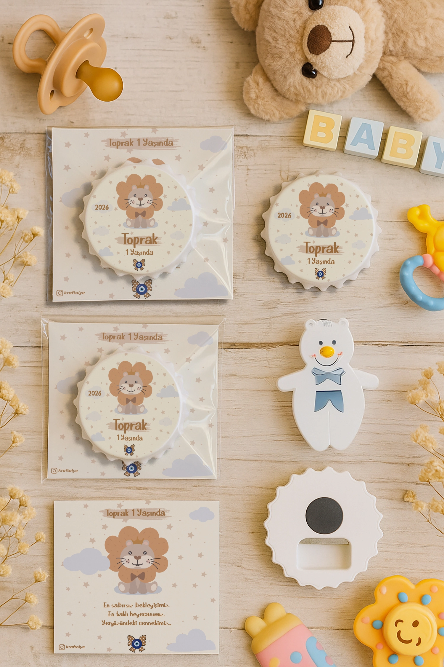 Aslan Temalı Kartlı Kapak Açacak Magnet