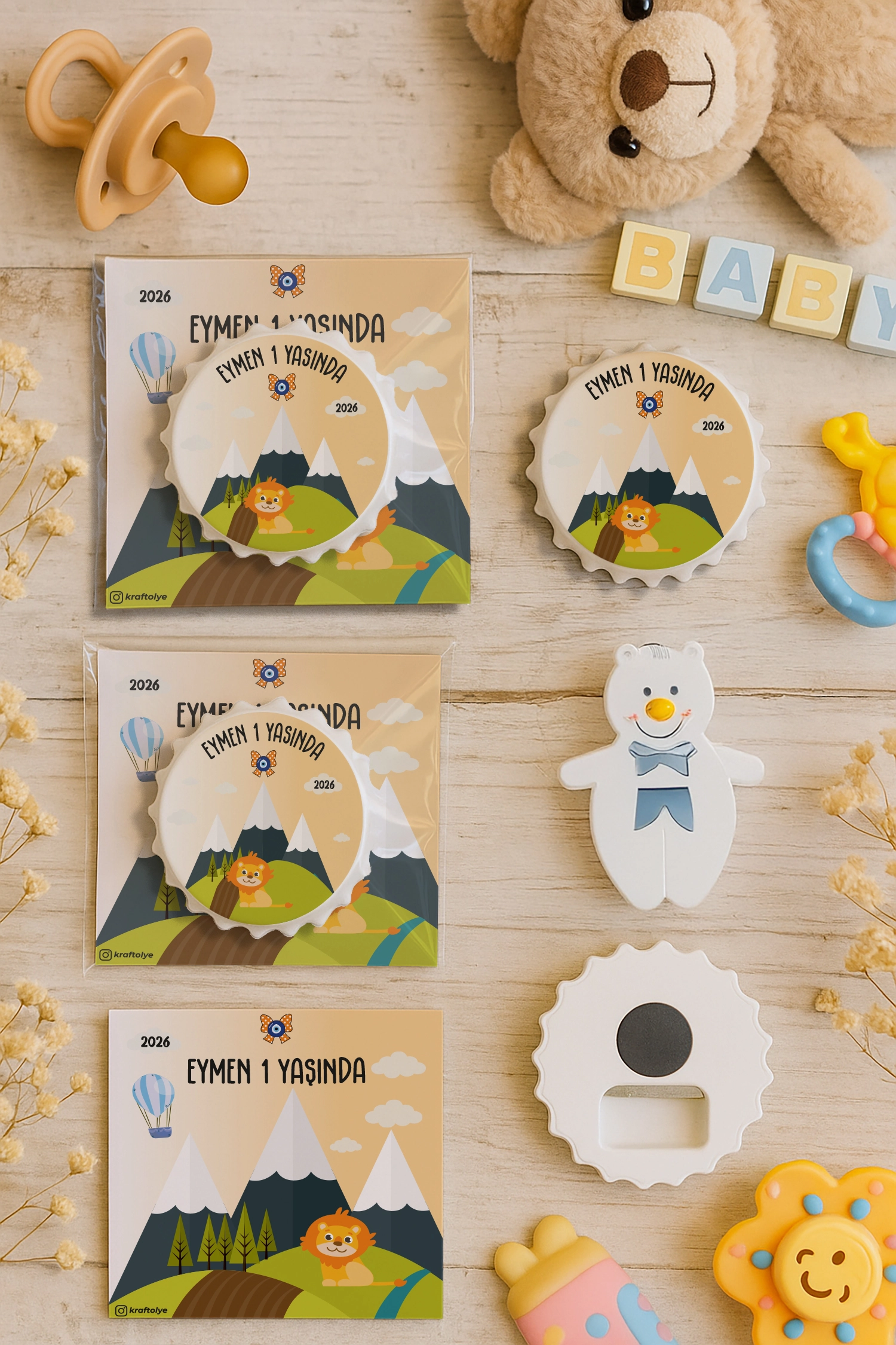 Aslan Temalı Kartlı Kapak Açacak Magnet