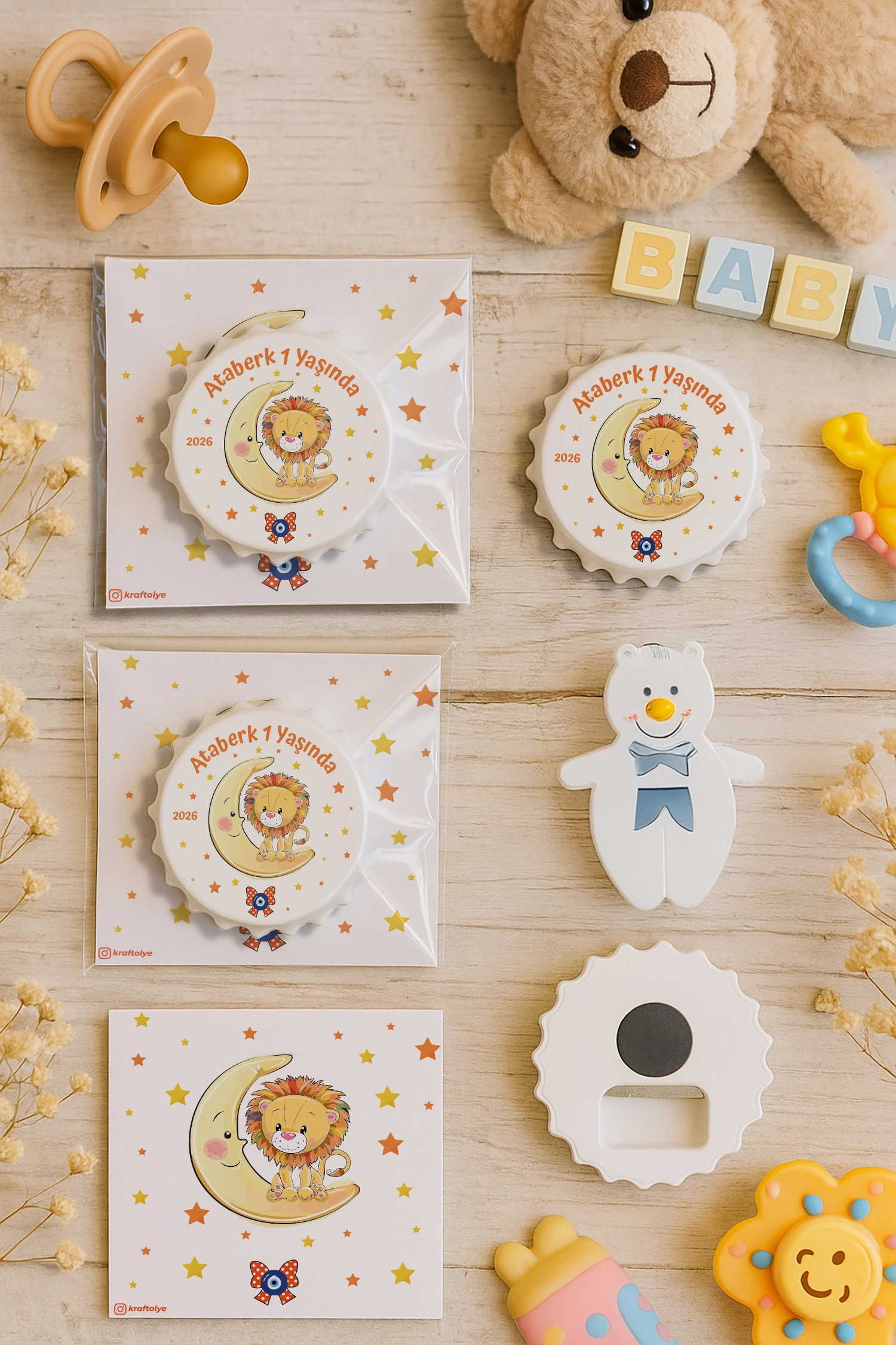 Aslan Temalı Kartlı Kapak Açacak Magnet