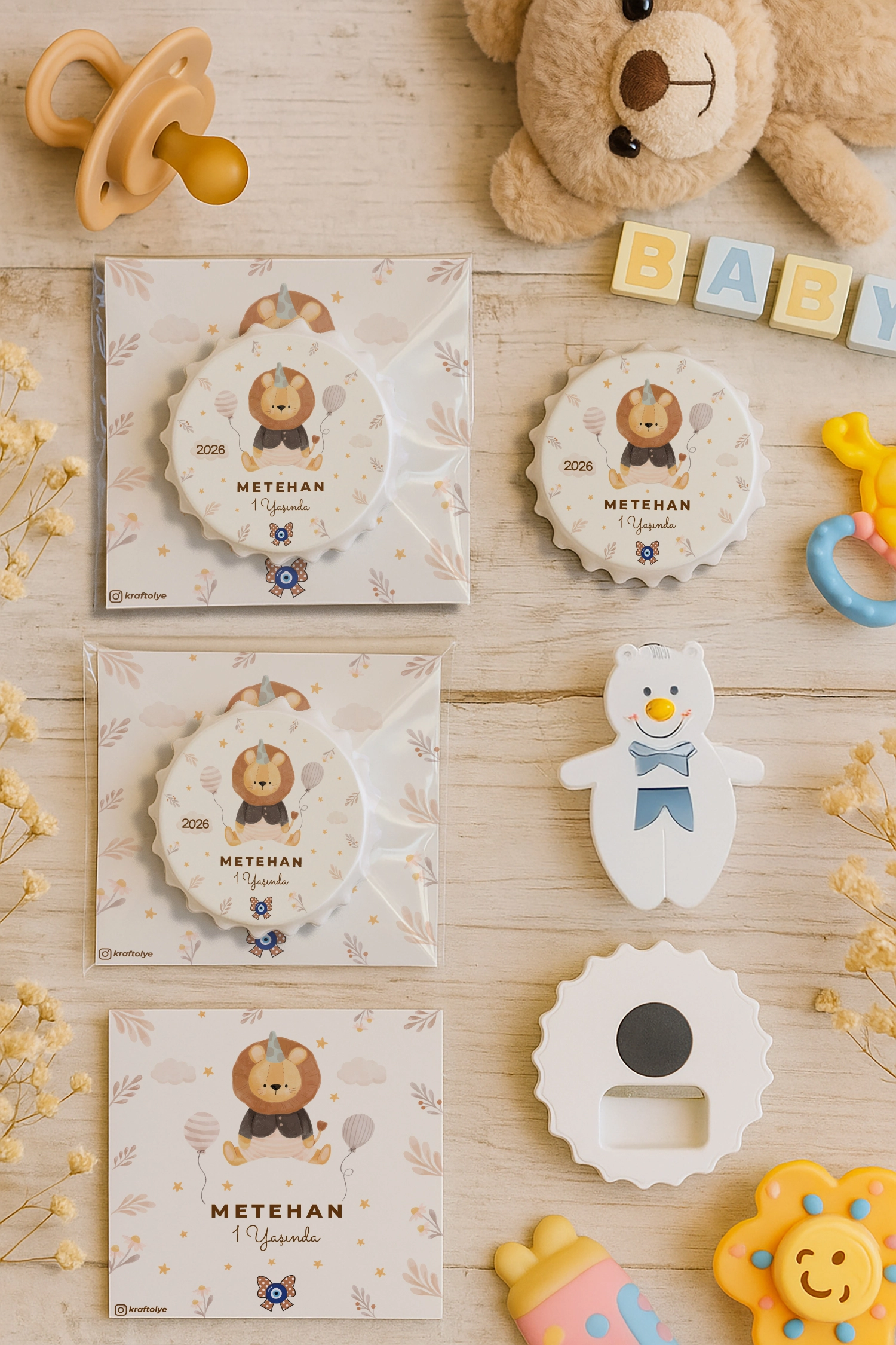 Aslan Temalı Kartlı Kapak Açacak Magnet