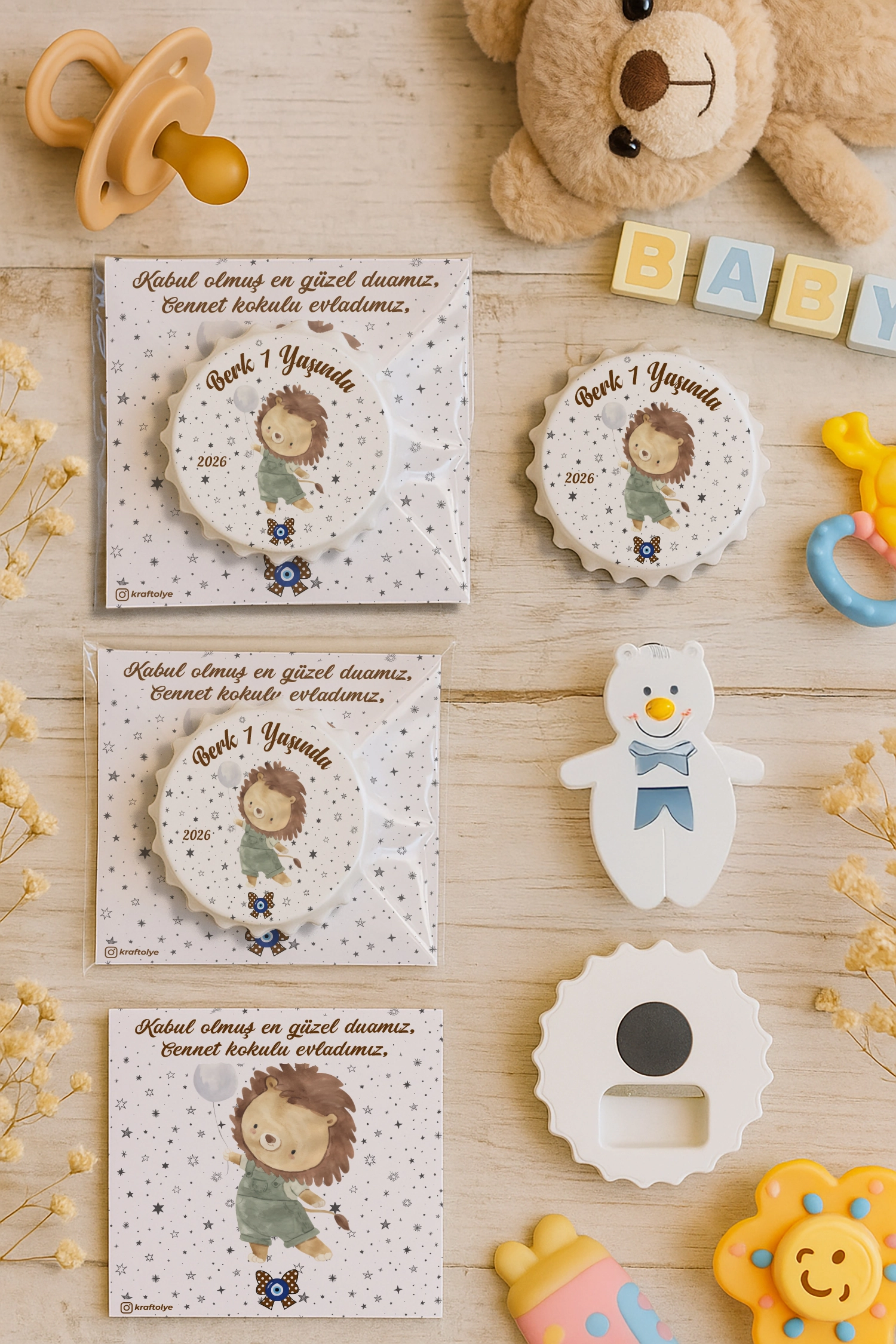 Aslan Temalı Kartlı Kapak Açacak Magnet