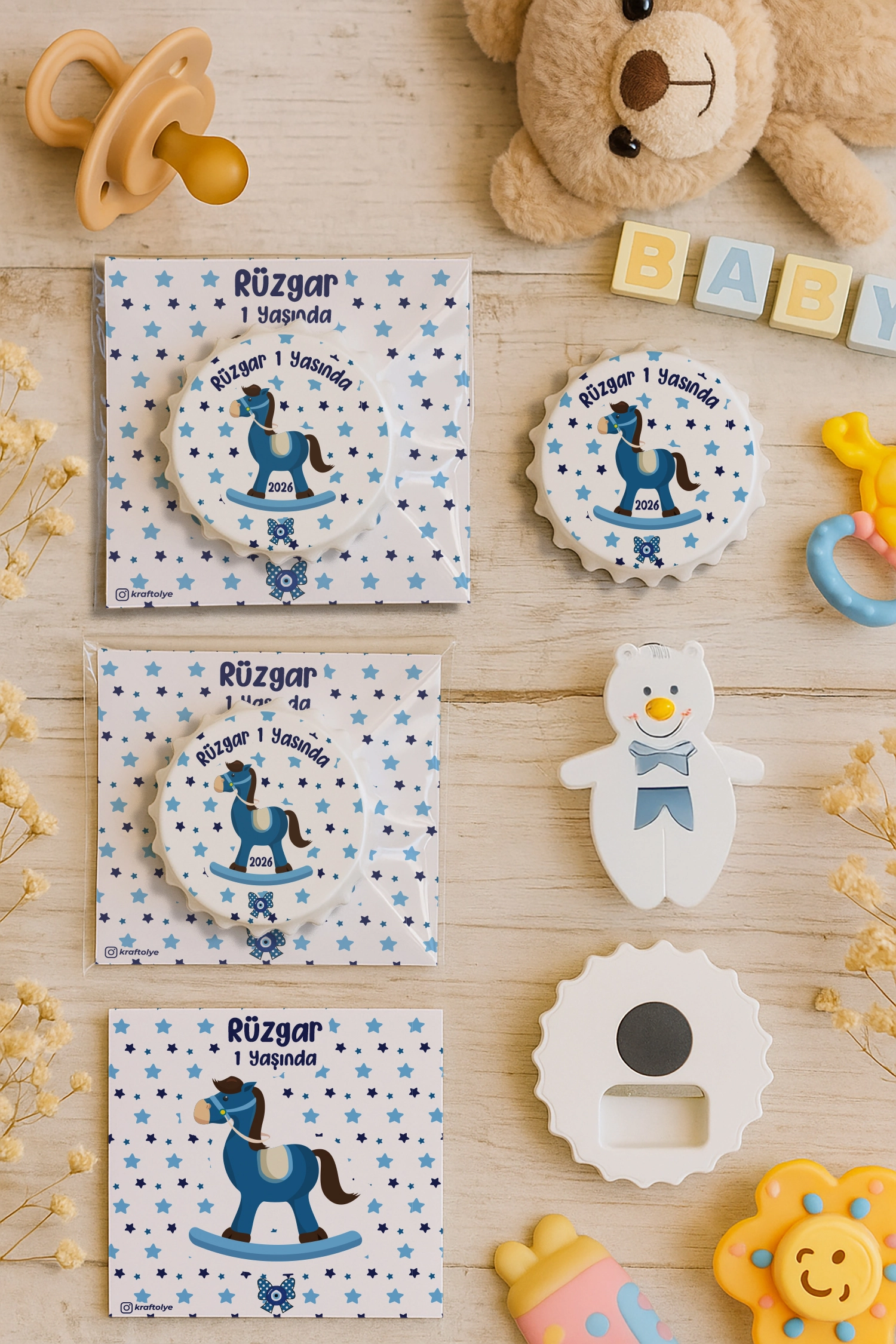 Atlı Karınca Temalı Kartlı Kapak Açacak Magnet