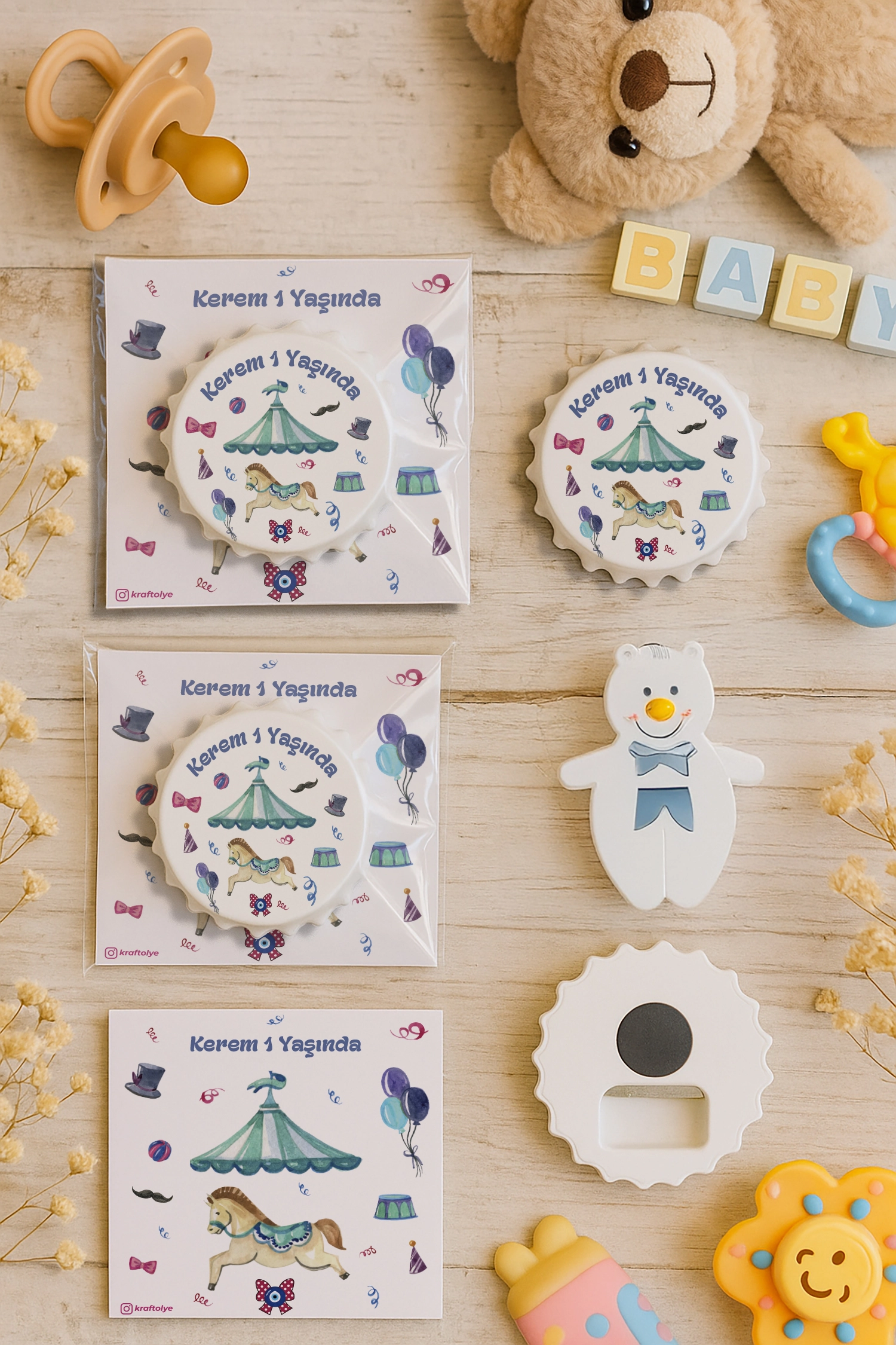 Atlı Karınca Temalı Kartlı Kapak Açacak Magnet