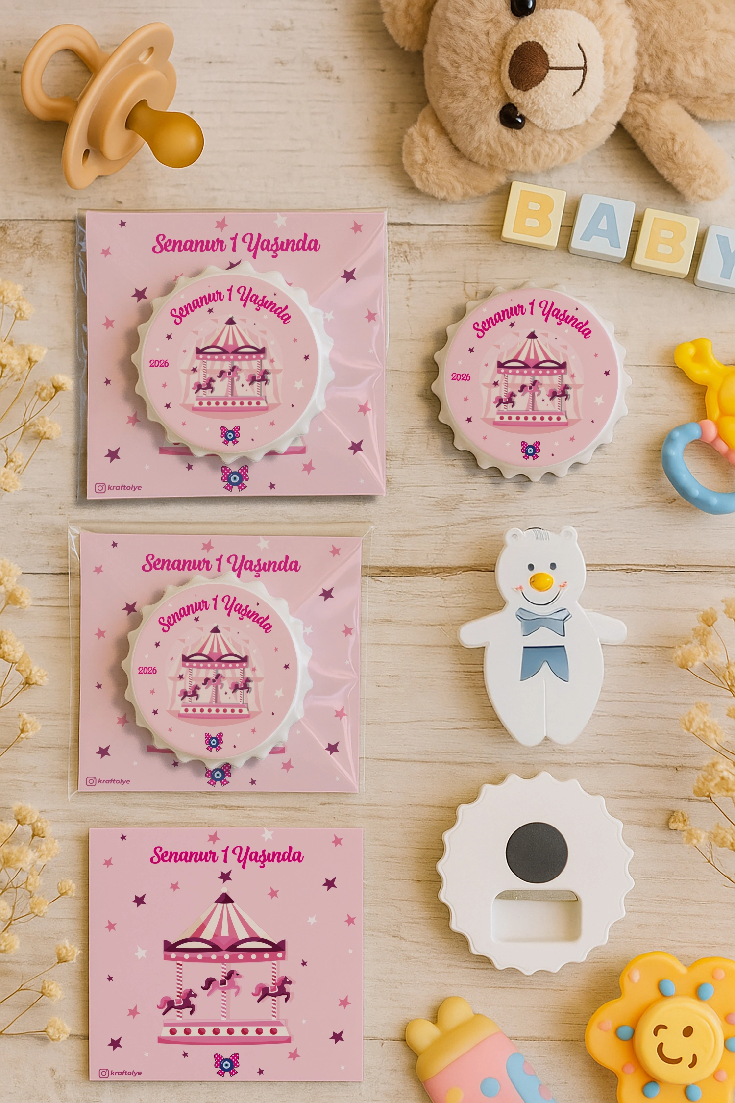 Atlı Karınca Temalı Kartlı Kapak Açacak Magnet