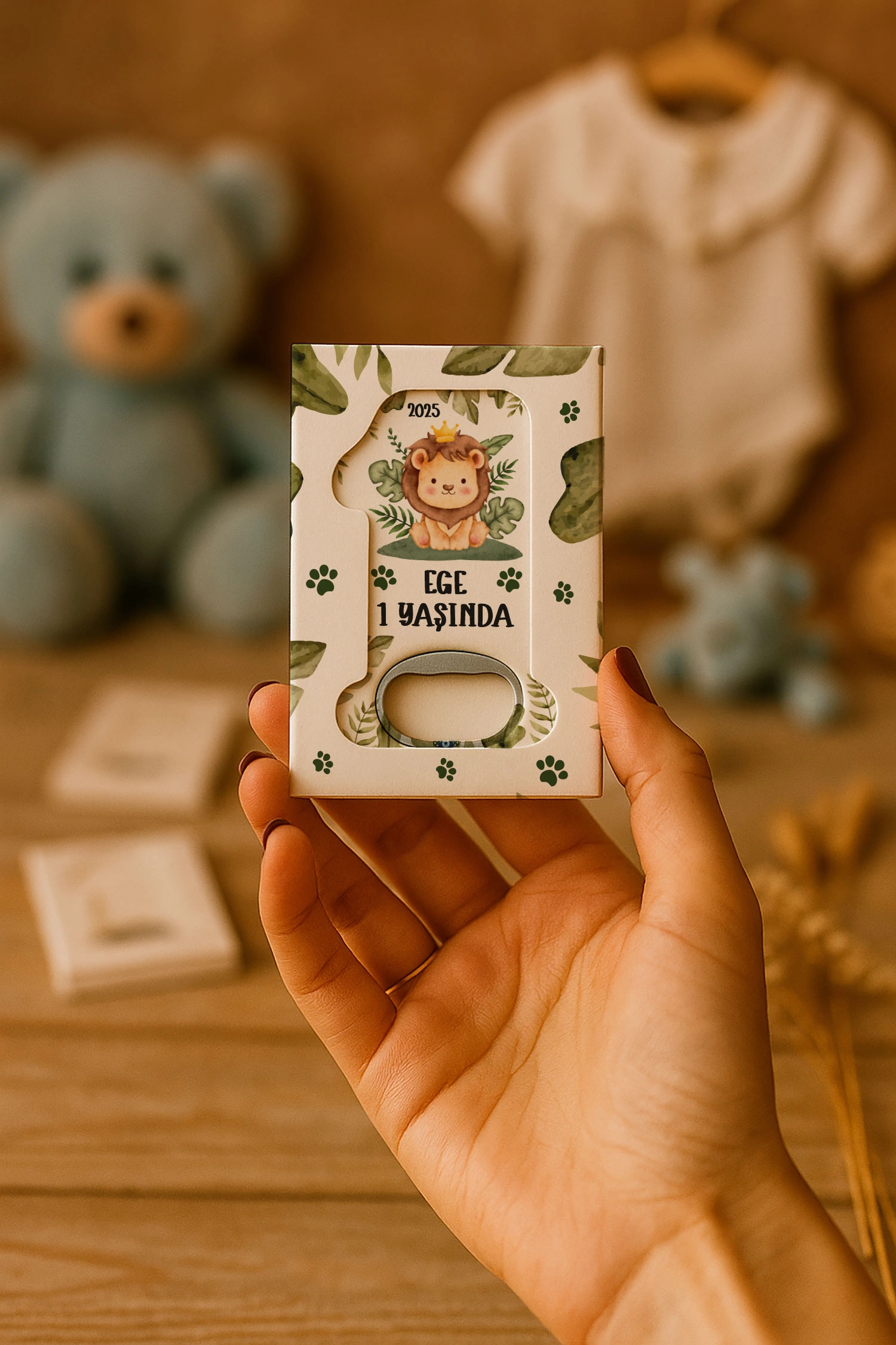 Aslan Temalı Kutulu 1 Yaş Açacak Magnet