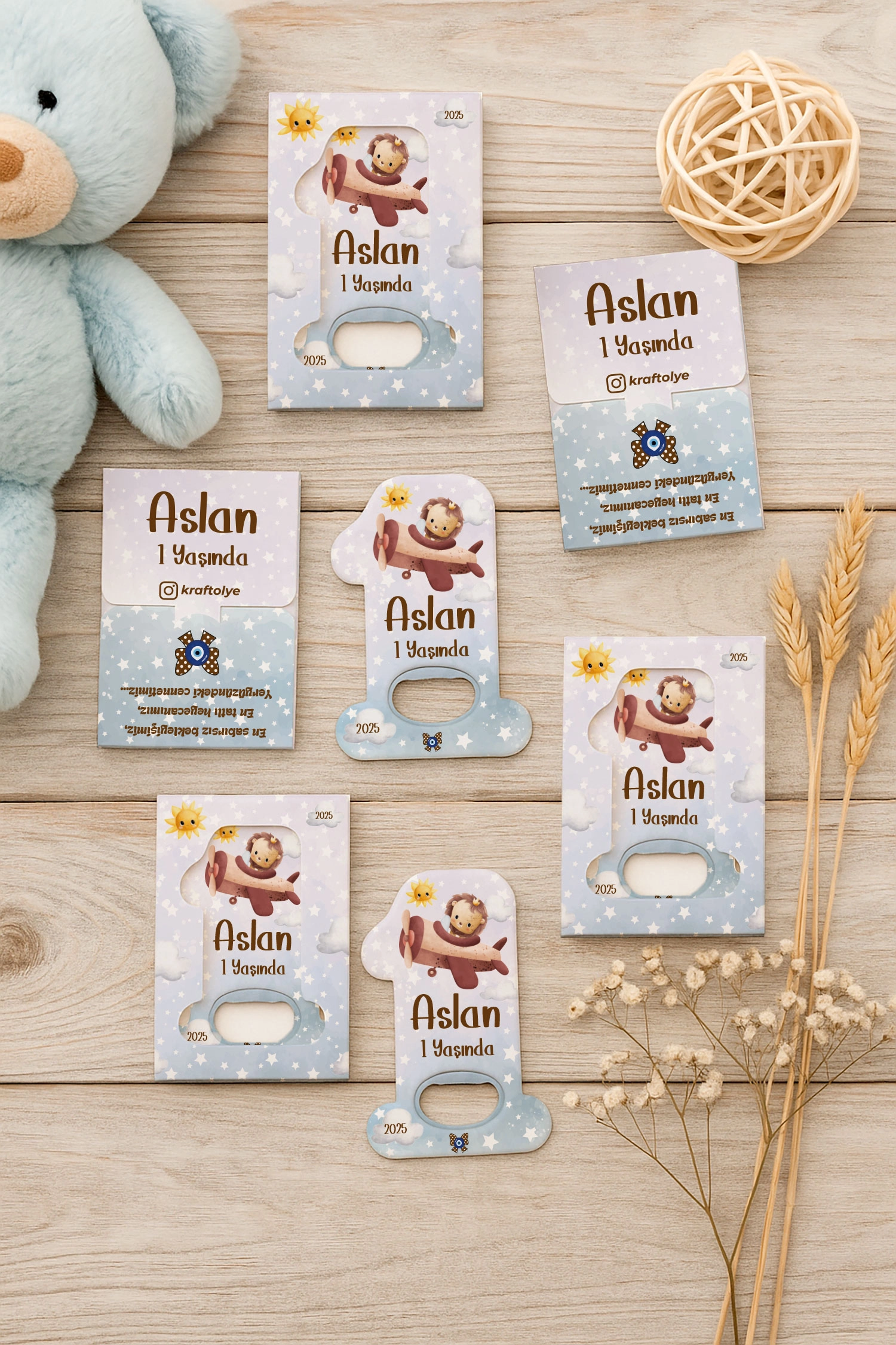 Aslan Temalı Kutulu 1 Yaş Açacak Magnet