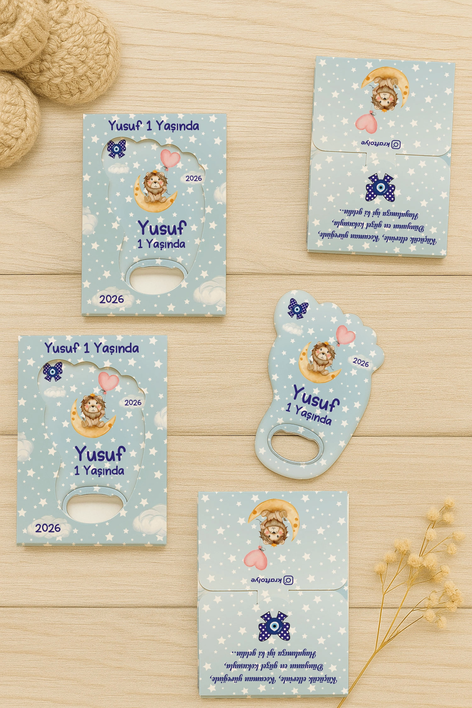 Aslan Temalı Kutulu Ayak İzi Açacak Magnet