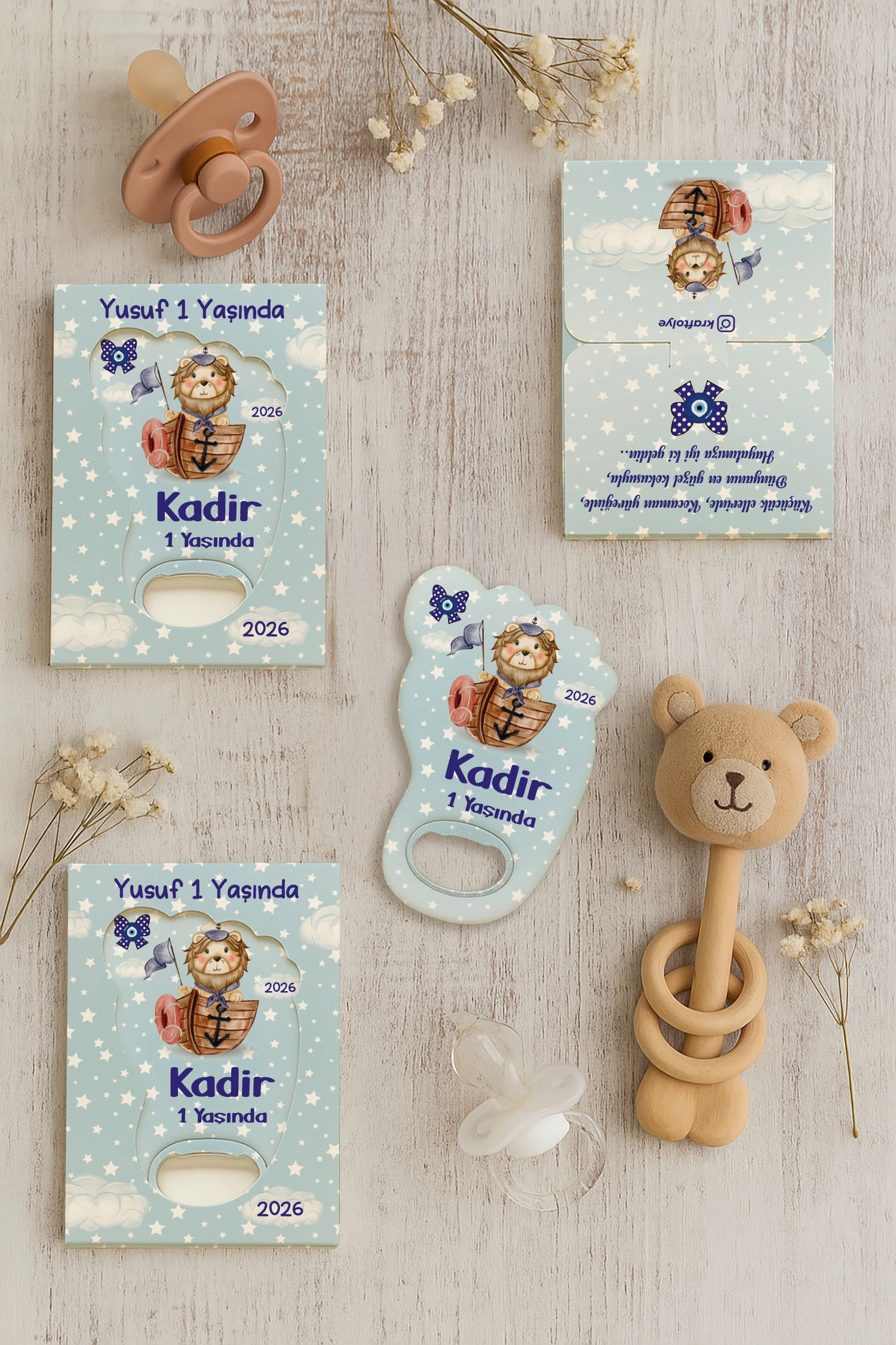 Aslan Temalı Kutulu Ayak İzi Açacak Magnet