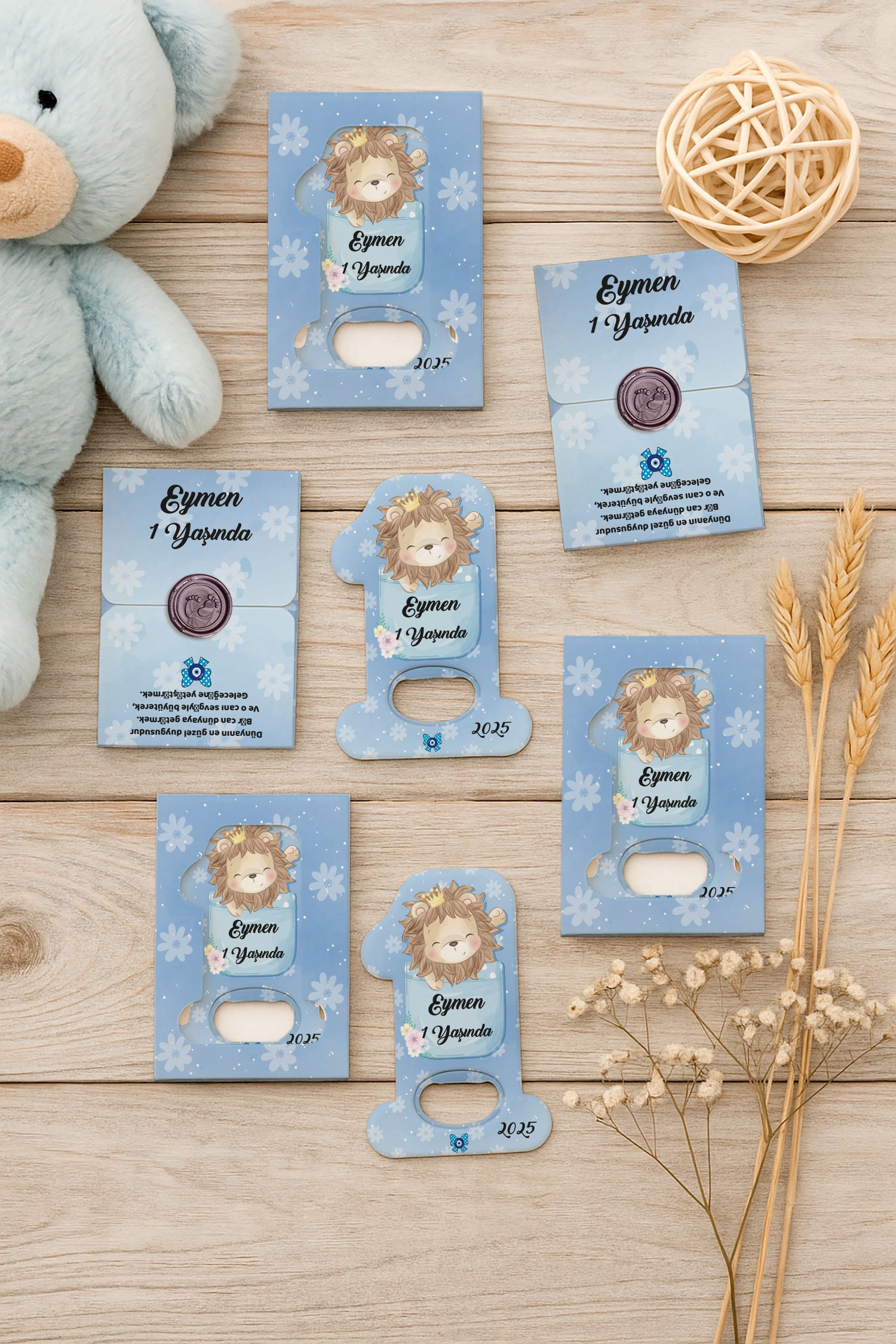 Aslan Temalı Mühürlü 1 Yaş Açacak Magnet