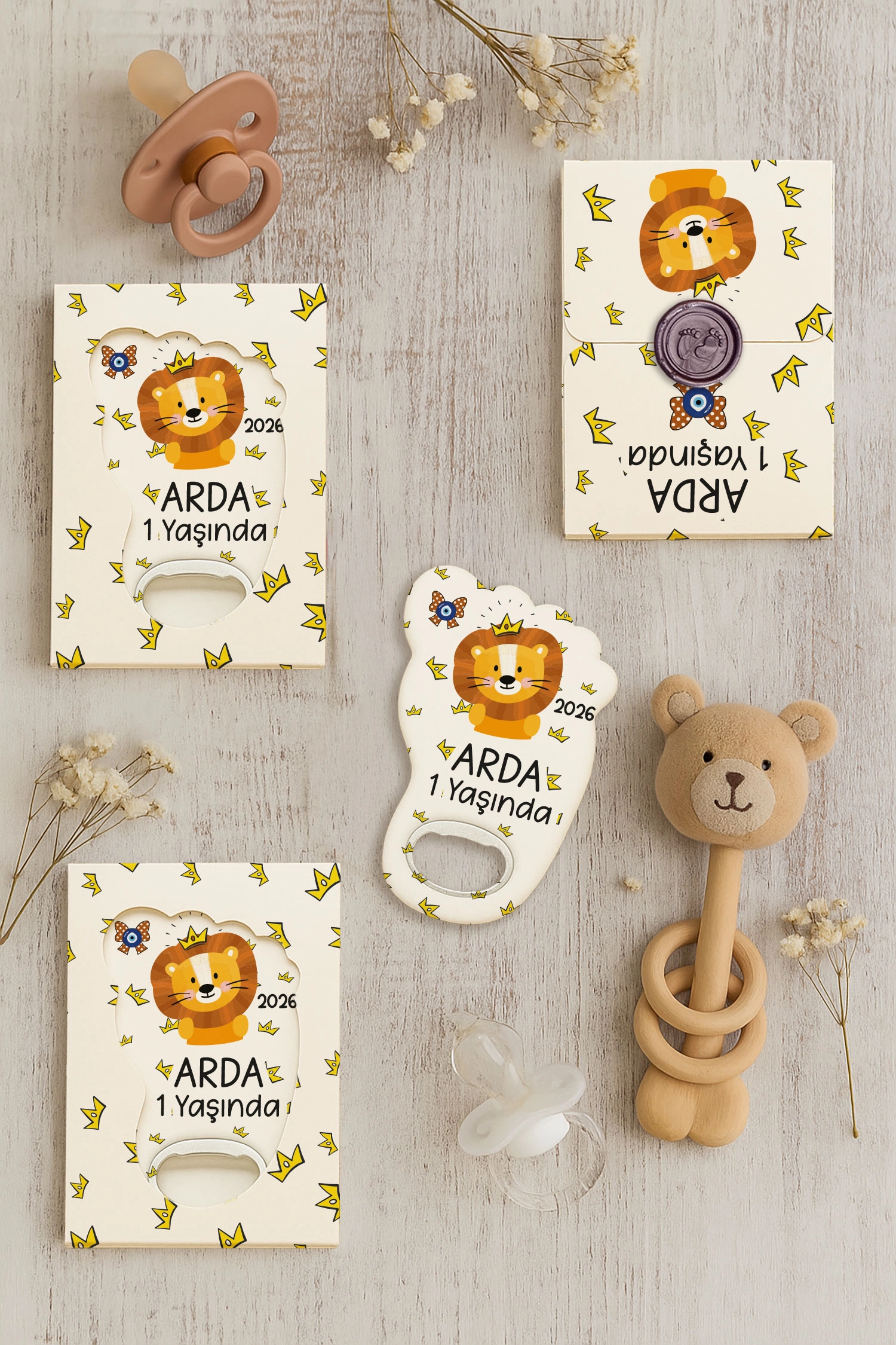 Aslan Temalı Mühürlü Kutulu Ayak İzi Açacak Magnet