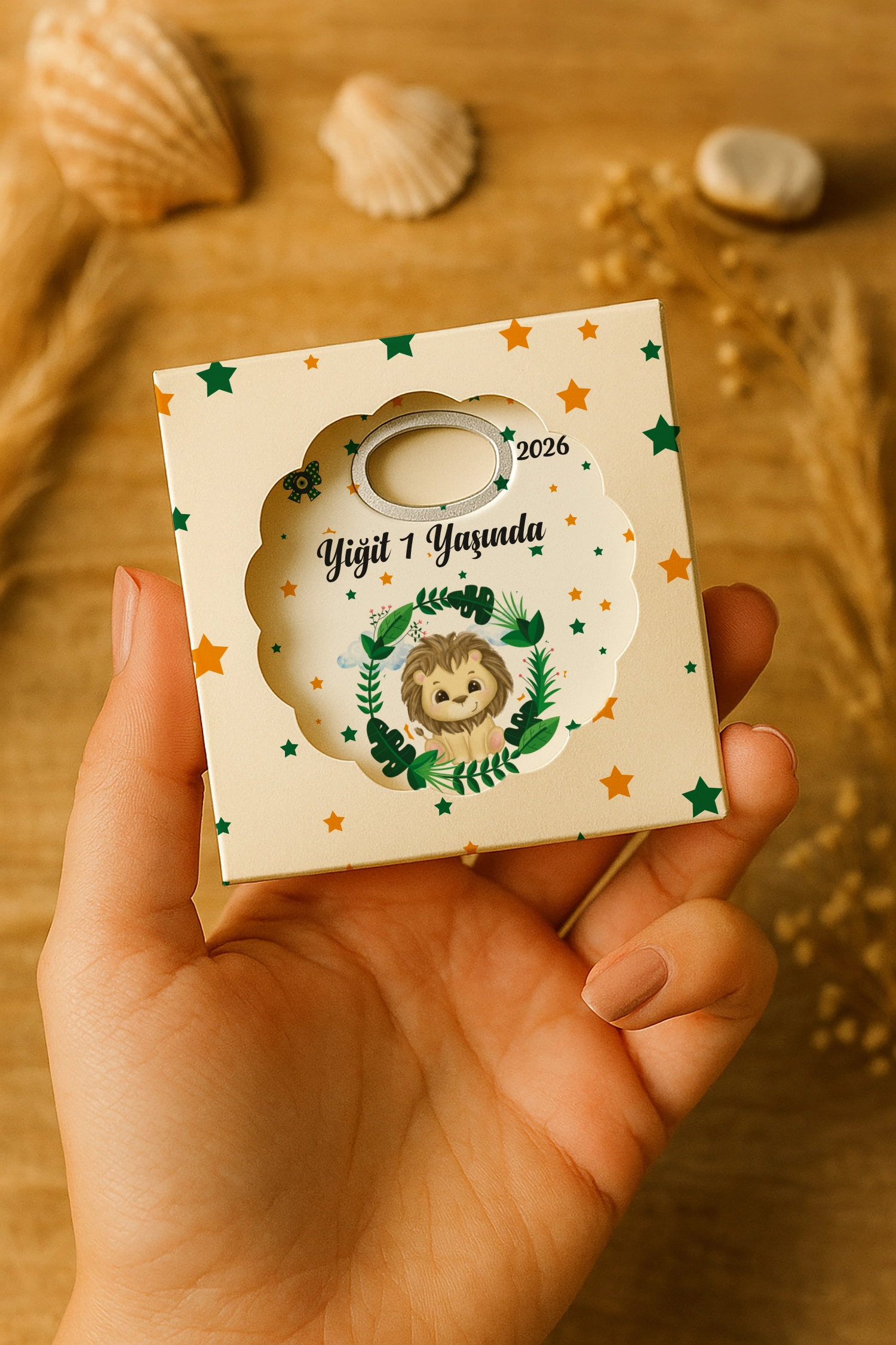 Aslan Temalı Mühürlü Papatya Açacak Magnet